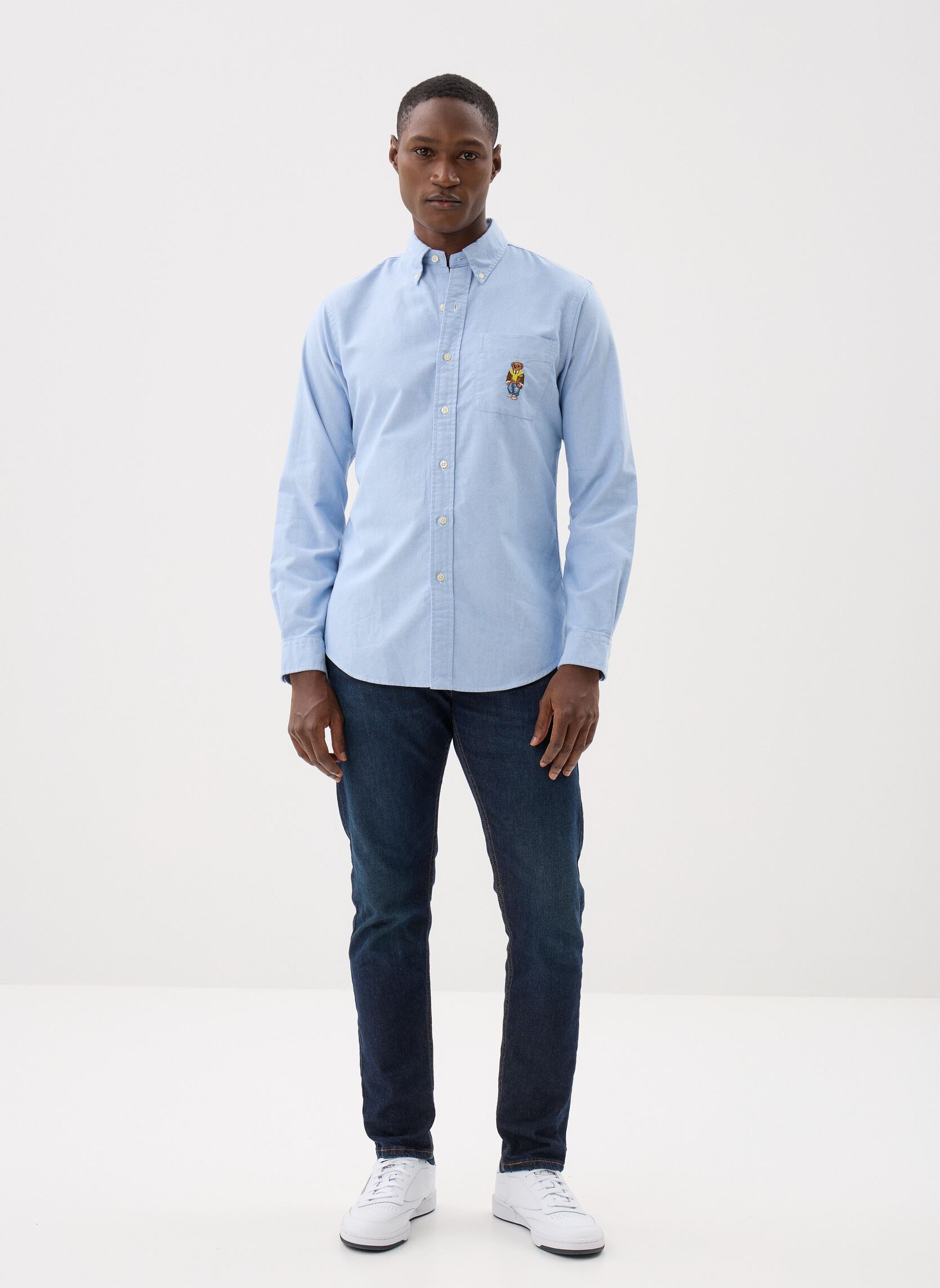 Hemden Chemise Oxford Polo Bear Custom Fit herren blau Polo Ralph Lauren Hemden Chemise Oxford Polo Bear Custom Fit herren blau 7081 BSR BLUE HERITAGE BEAR