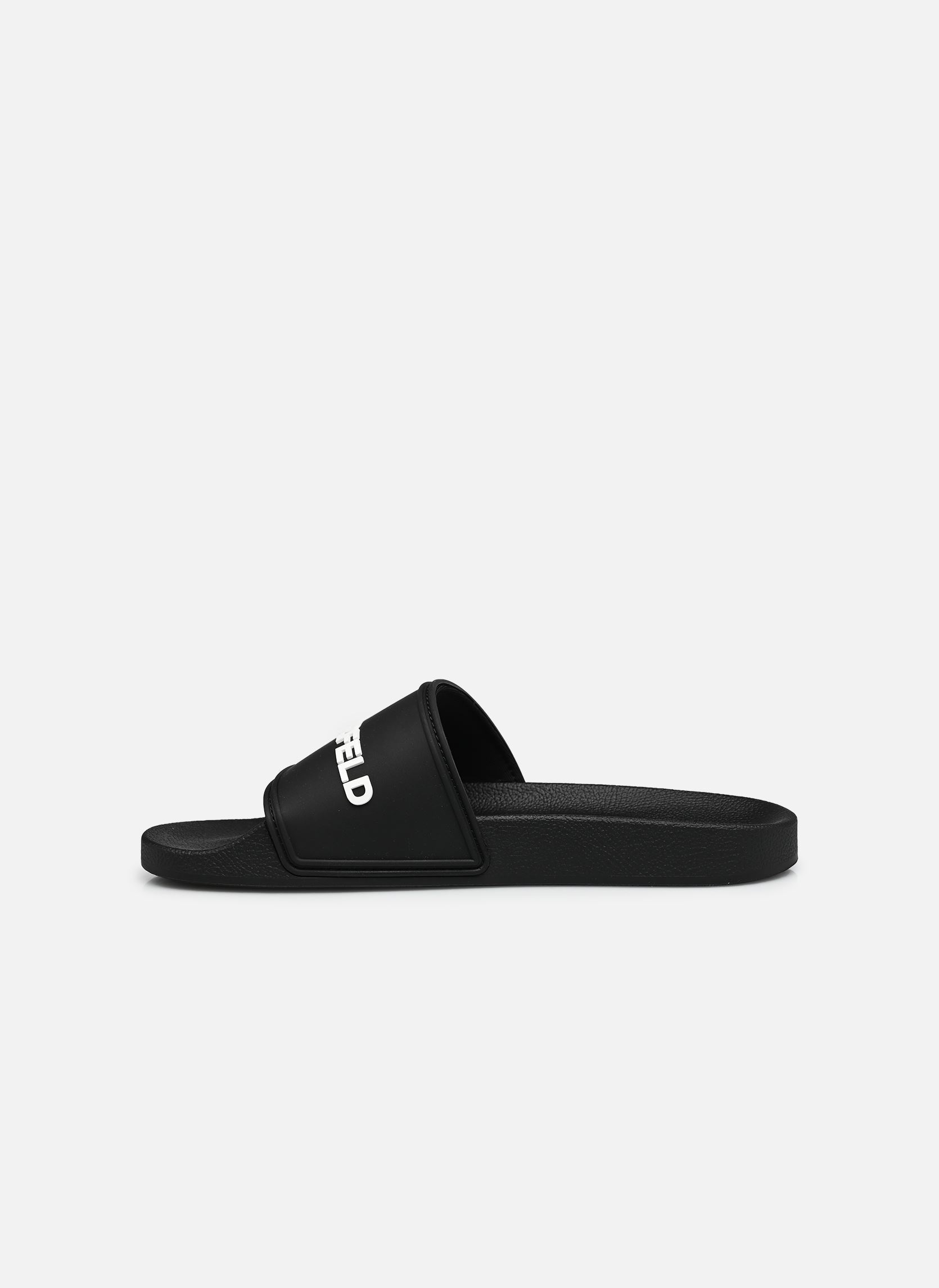 Sandales de bain KONDO II Long Logo Slide homme noir Karl Lagerfeld Sandales de bain KONDO II Long Logo Slide homme noir BLACK RUBBER