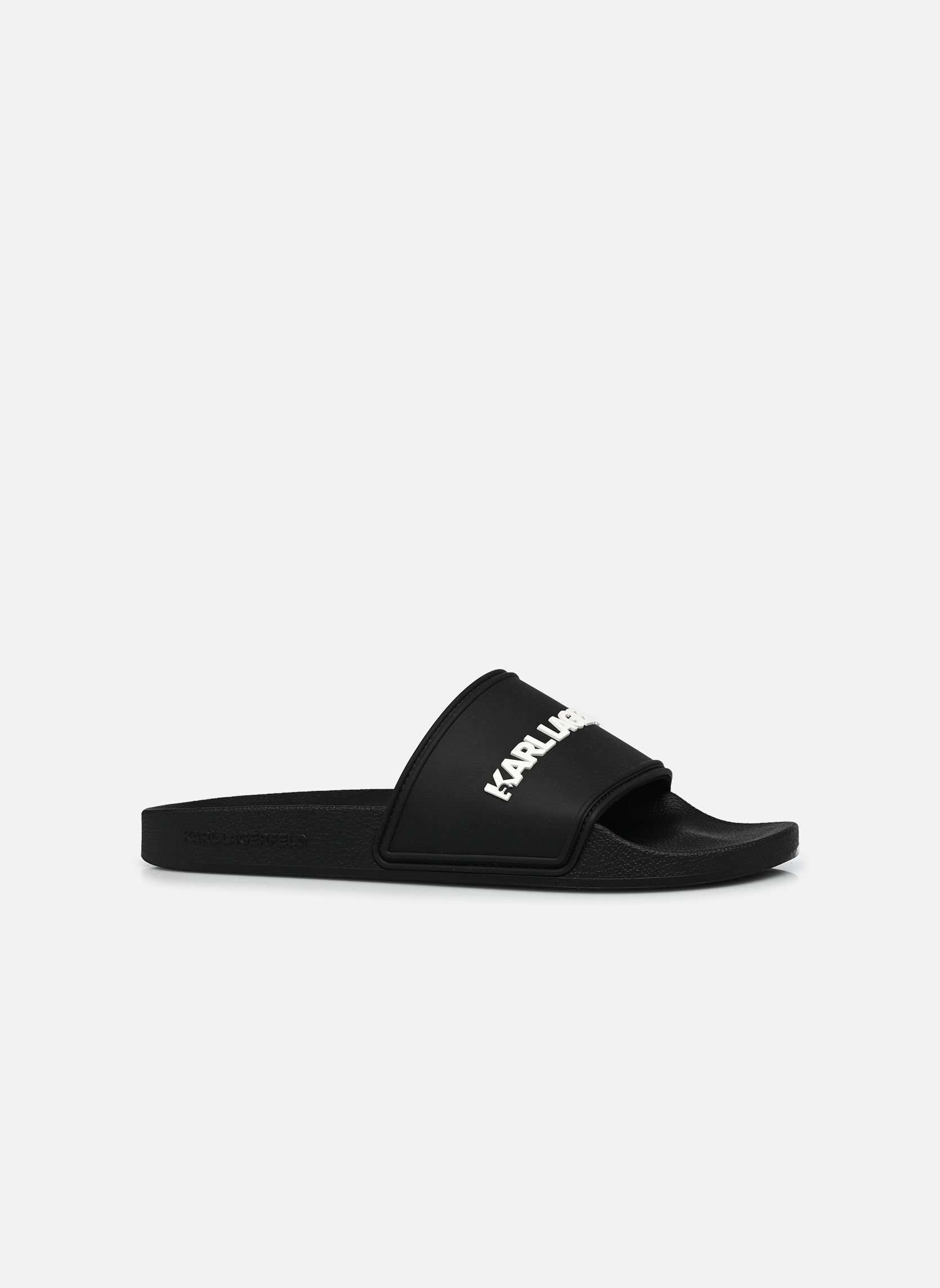 Sandales de bain KONDO II Long Logo Slide homme noir Karl Lagerfeld Sandales de bain KONDO II Long Logo Slide homme noir BLACK RUBBER