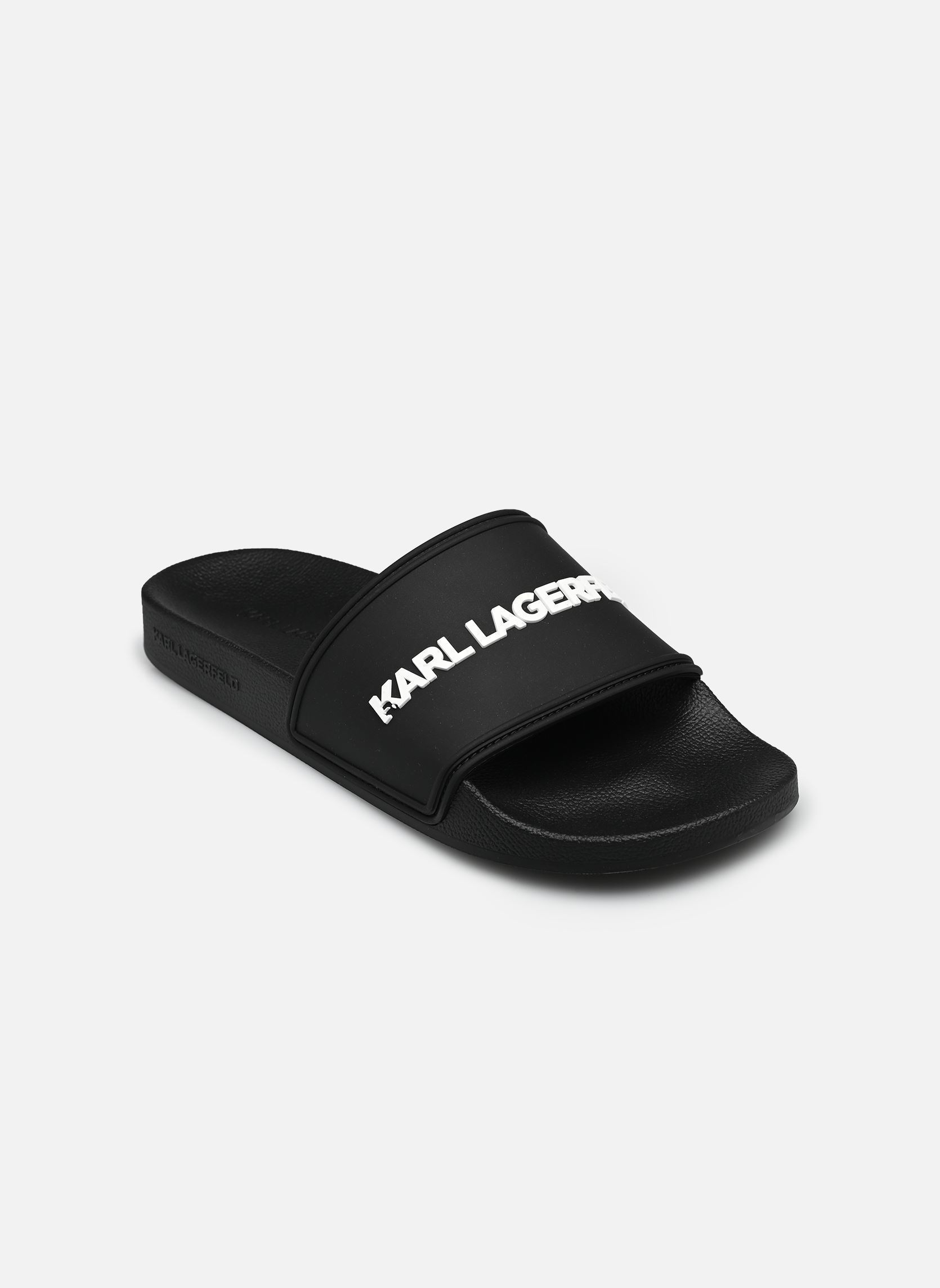 Sandales de bain KONDO II Long Logo Slide homme noir Karl Lagerfeld Sandales de bain KONDO II Long Logo Slide homme noir BLACK RUBBER