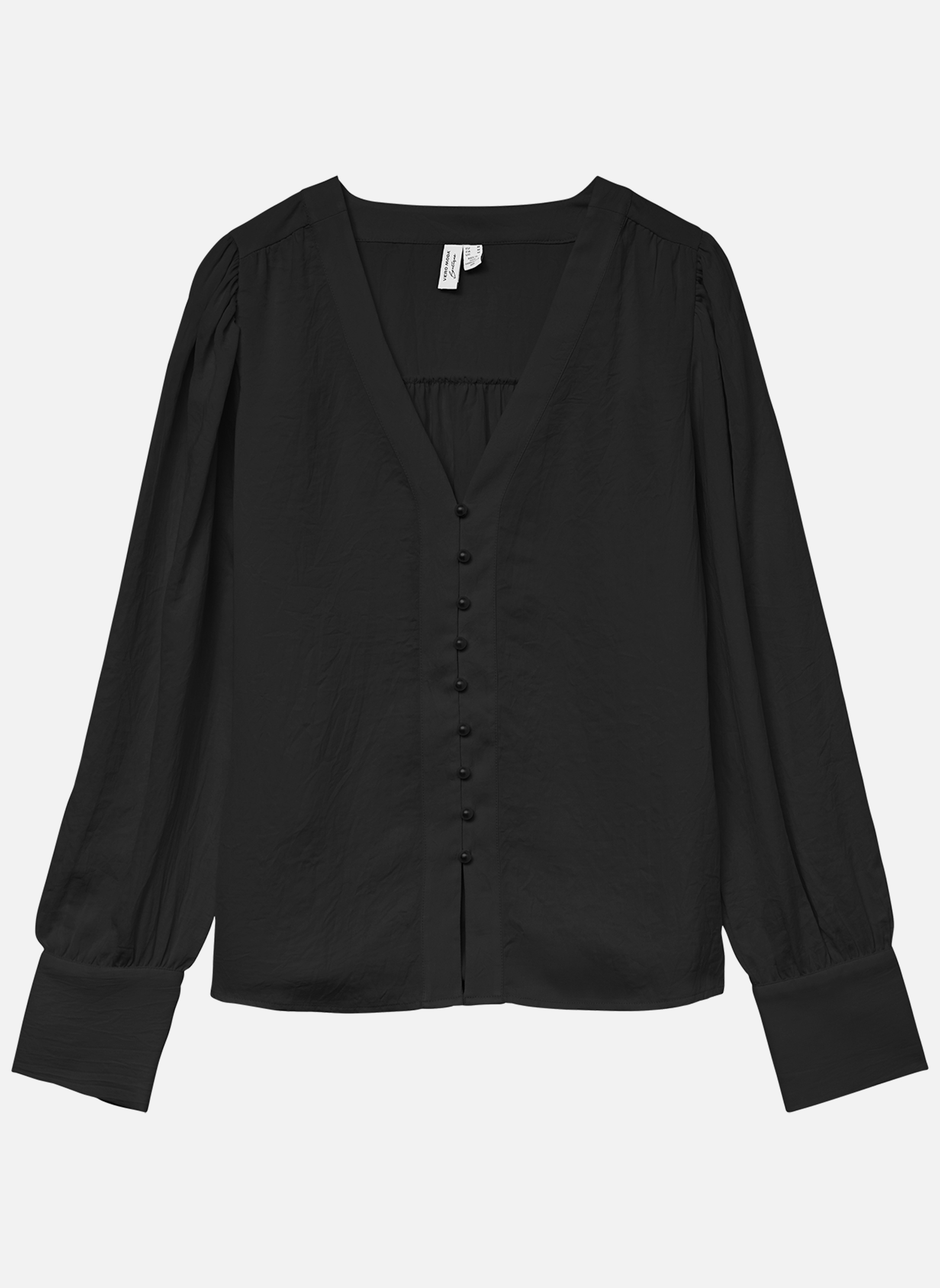 vero-moda-chemises-manches-longues-chemisier-noir-avec-un-grand-col-v
