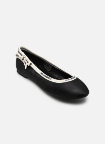 Ballerines classiques KARO Ribbon Collar Pump femme noir