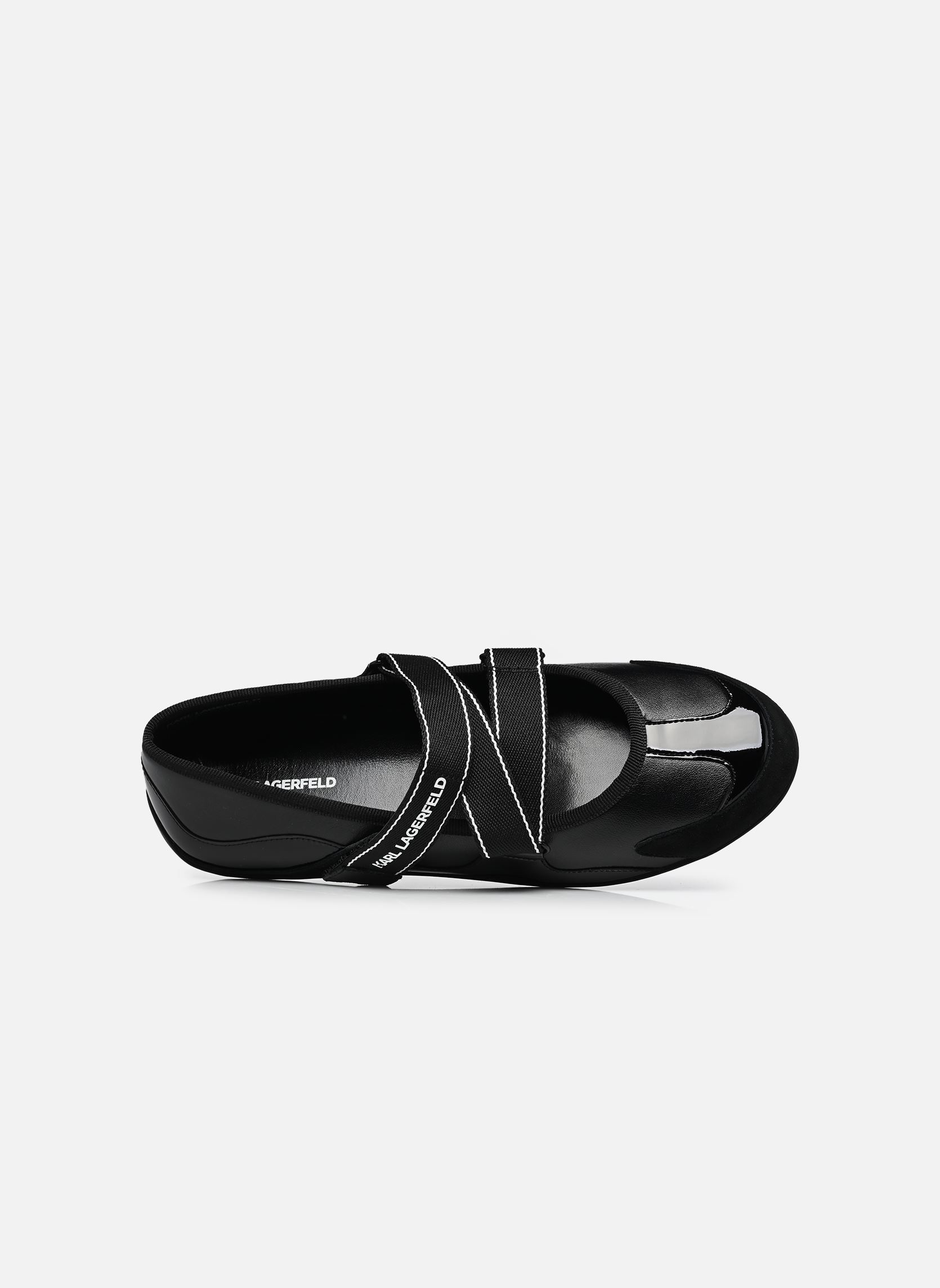 Klassische Ballerinas ALTIA Kross Strap damen schwarz Karl Lagerfeld Klassische Ballerinas ALTIA Kross Strap damen schwarz Black Metallic Lthr & Suede