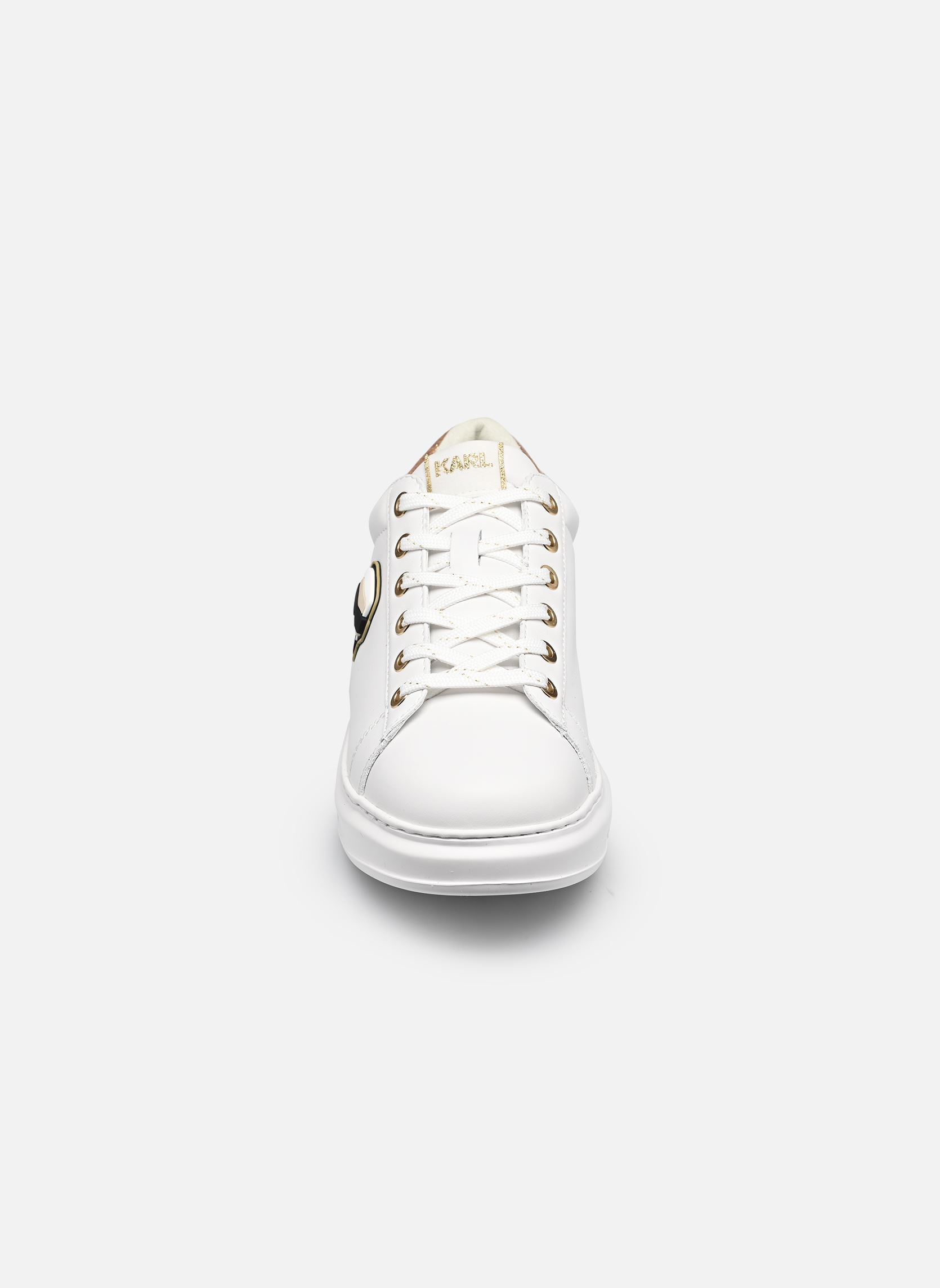 Sleehak sneakers KAPRI Ombre NFT Lo Lace dames wit Karl Lagerfeld Sleehak sneakers KAPRI Ombre NFT Lo Lace dames wit White Lthr w/Gold
