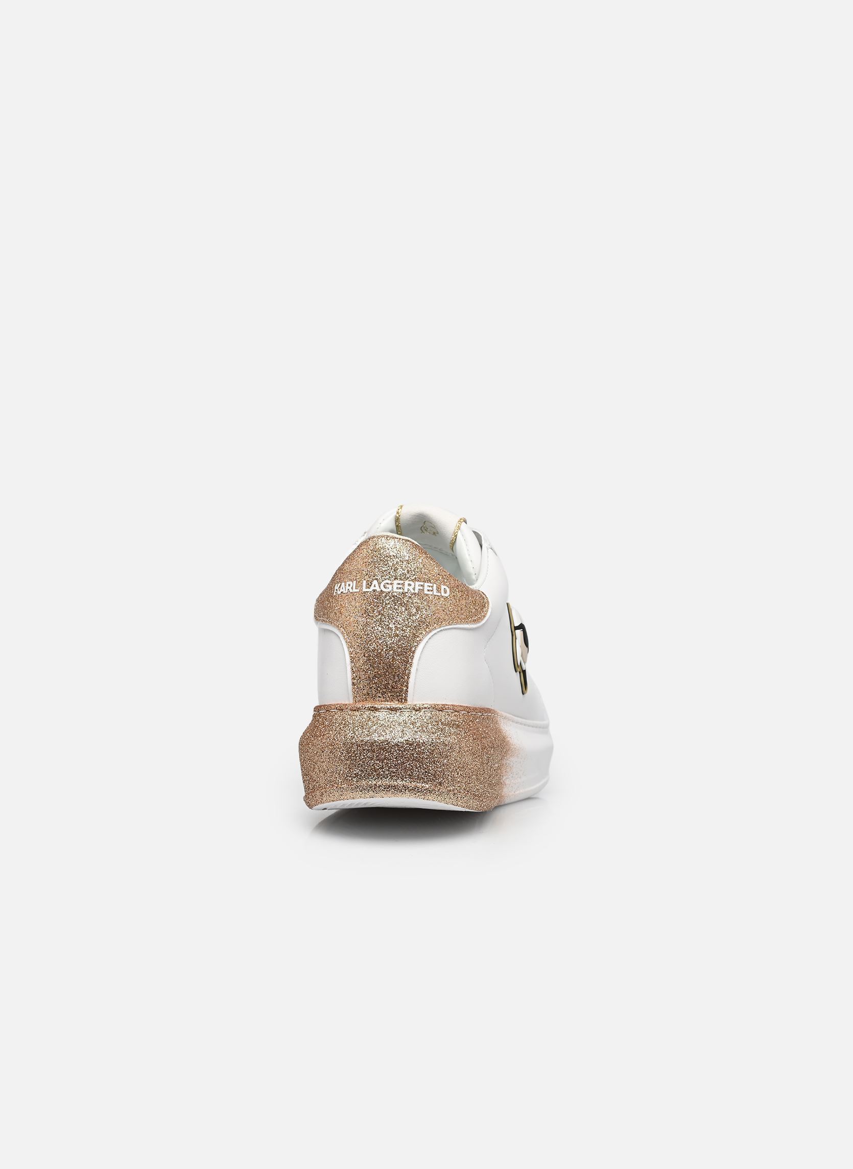 Sleehak sneakers KAPRI Ombre NFT Lo Lace dames wit Karl Lagerfeld Sleehak sneakers KAPRI Ombre NFT Lo Lace dames wit White Lthr w/Gold