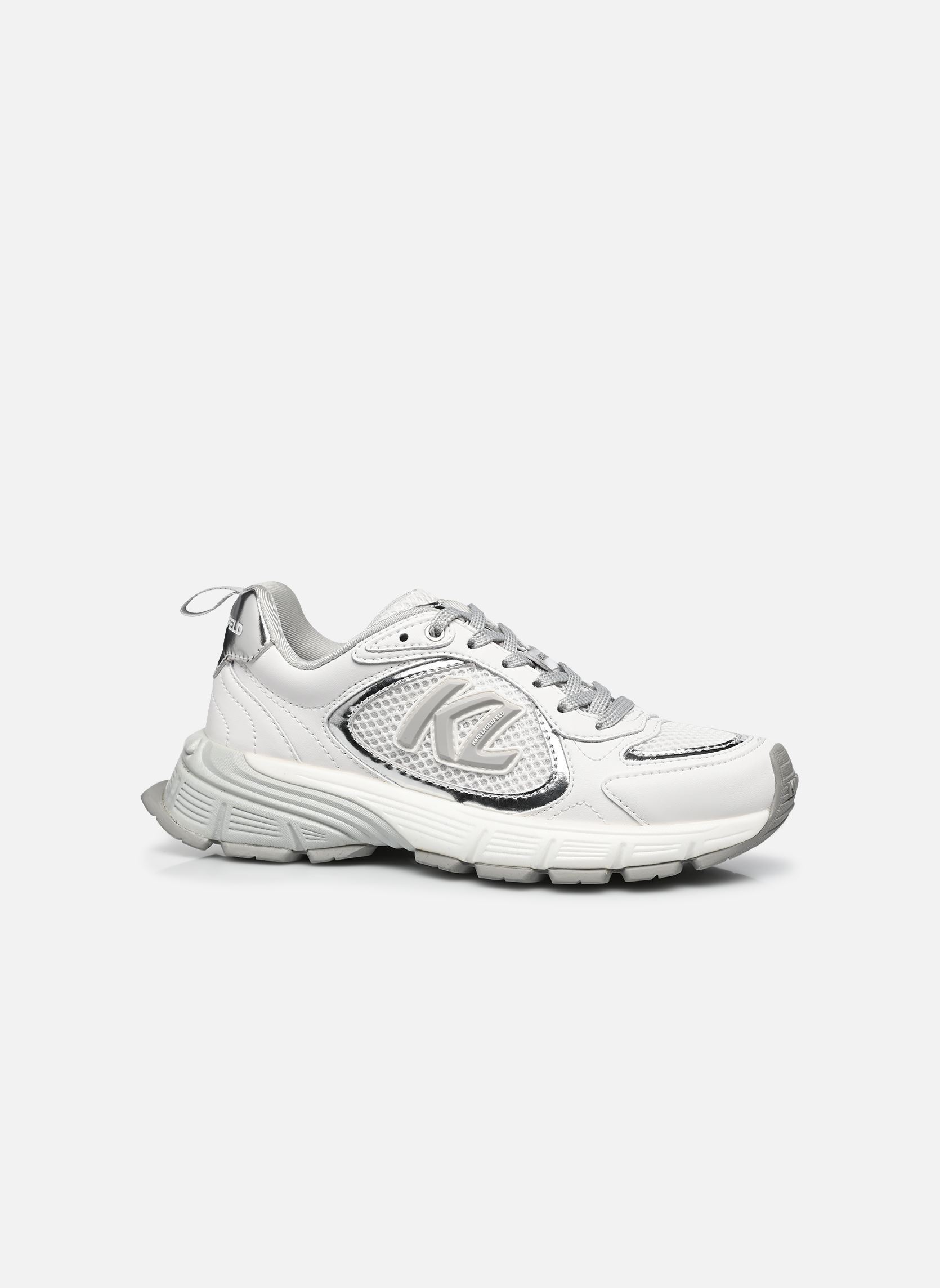 Lage sneakers ORION Sidetrim Underlay Lo dames wit Karl Lagerfeld Lage sneakers ORION Sidetrim Underlay Lo dames wit White Lthr & Textile w/Silver
