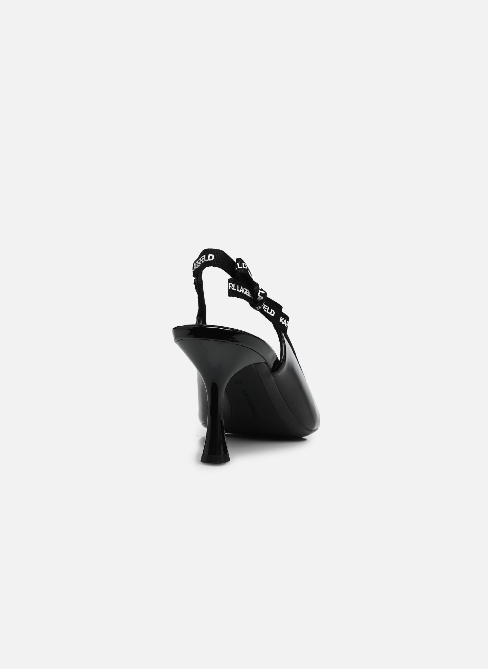 Slingback pumps SIENNA Ribbon Sling dames zwart Karl Lagerfeld Slingback pumps SIENNA Ribbon Sling dames zwart Black Patent Lthr