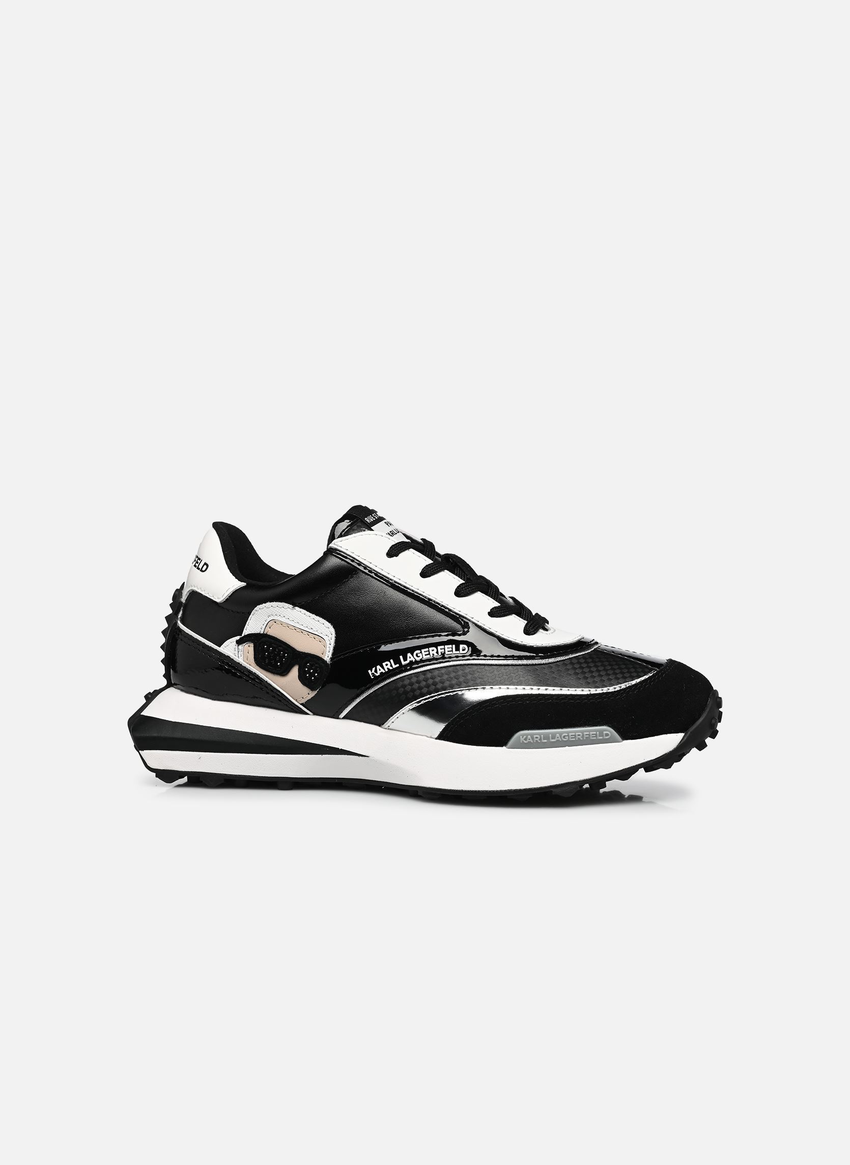 Baskets compensées ZONE Karl NFT Lo Lace femme noir Karl Lagerfeld Baskets compensées ZONE Karl NFT Lo Lace femme noir Black Lthr & Suede