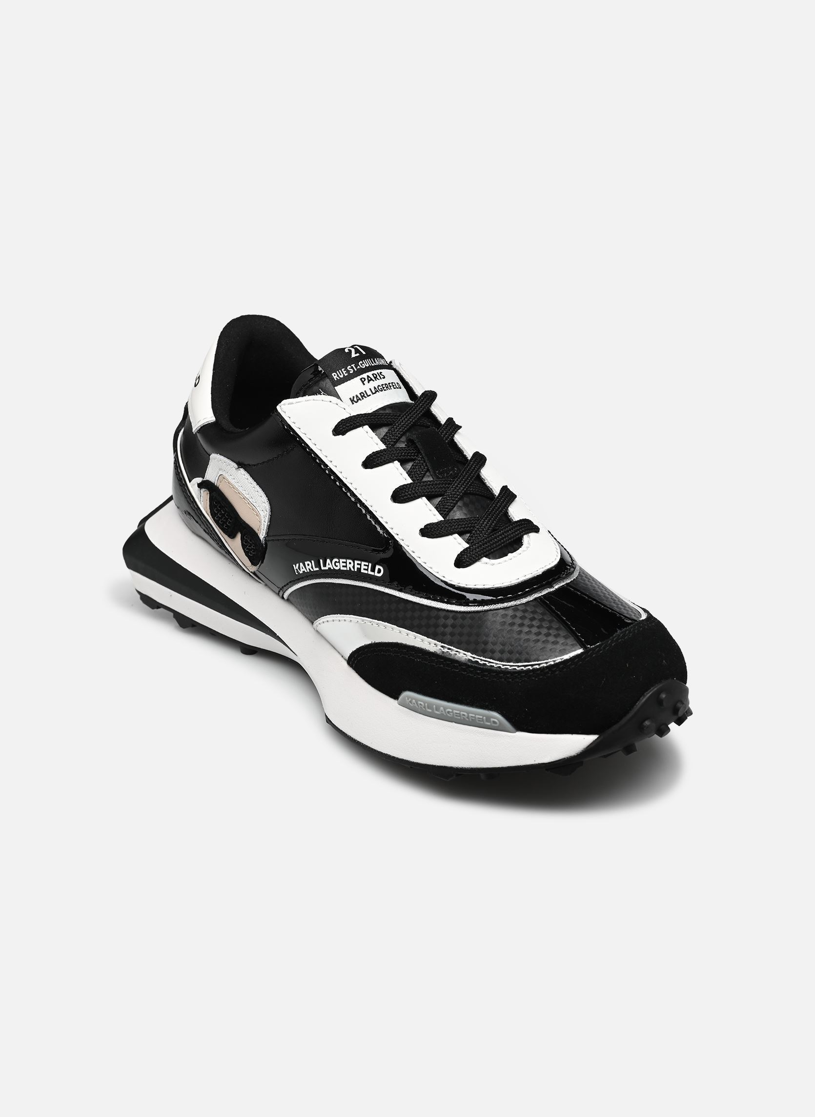 Baskets compensées ZONE Karl NFT Lo Lace femme noir Karl Lagerfeld Baskets compensées ZONE Karl NFT Lo Lace femme noir Black Lthr & Suede