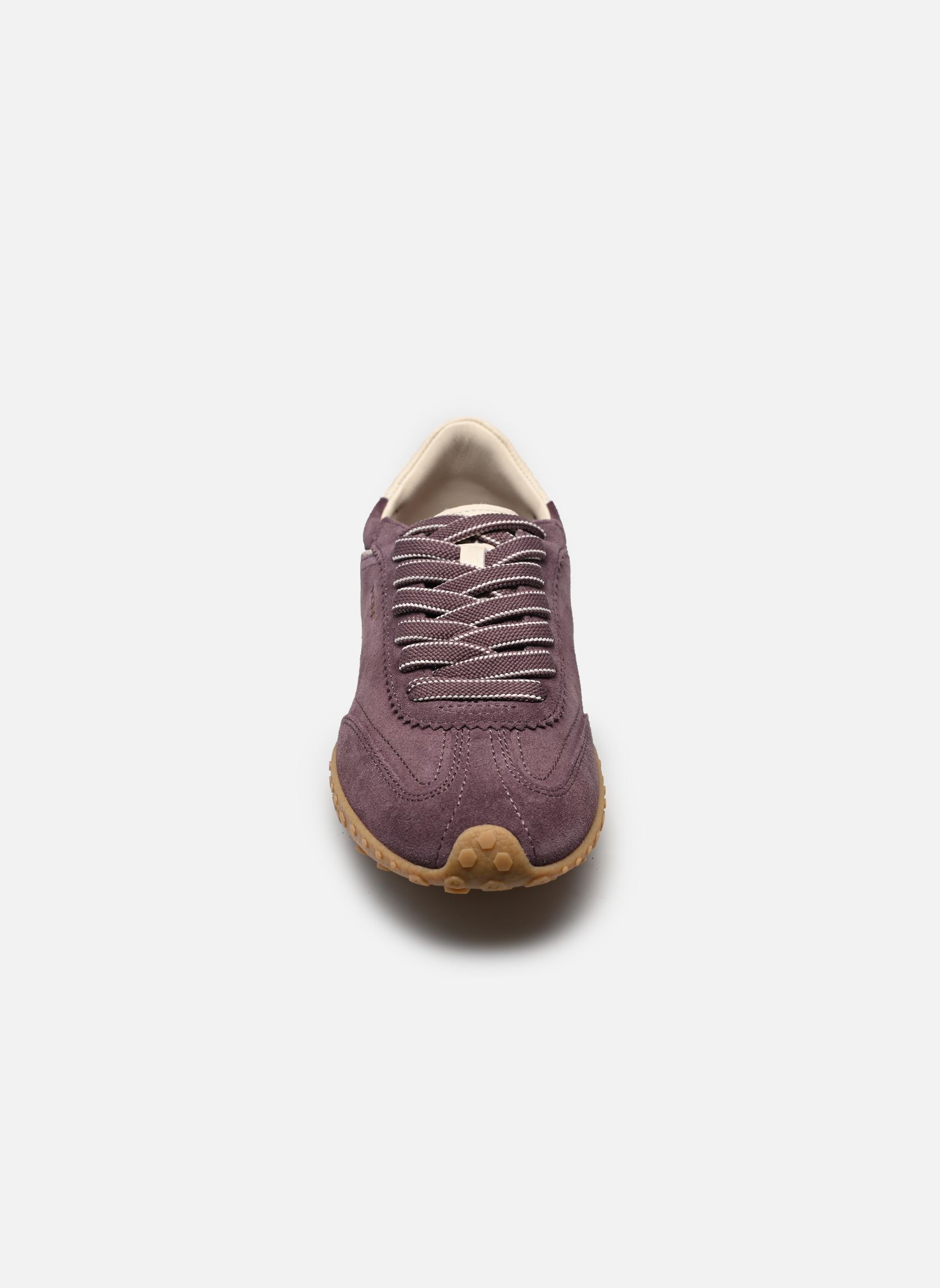 Lage sneakers BRIDGE Full Leather dames paars Hoff Lage sneakers BRIDGE Full Leather dames paars AUBERGINE