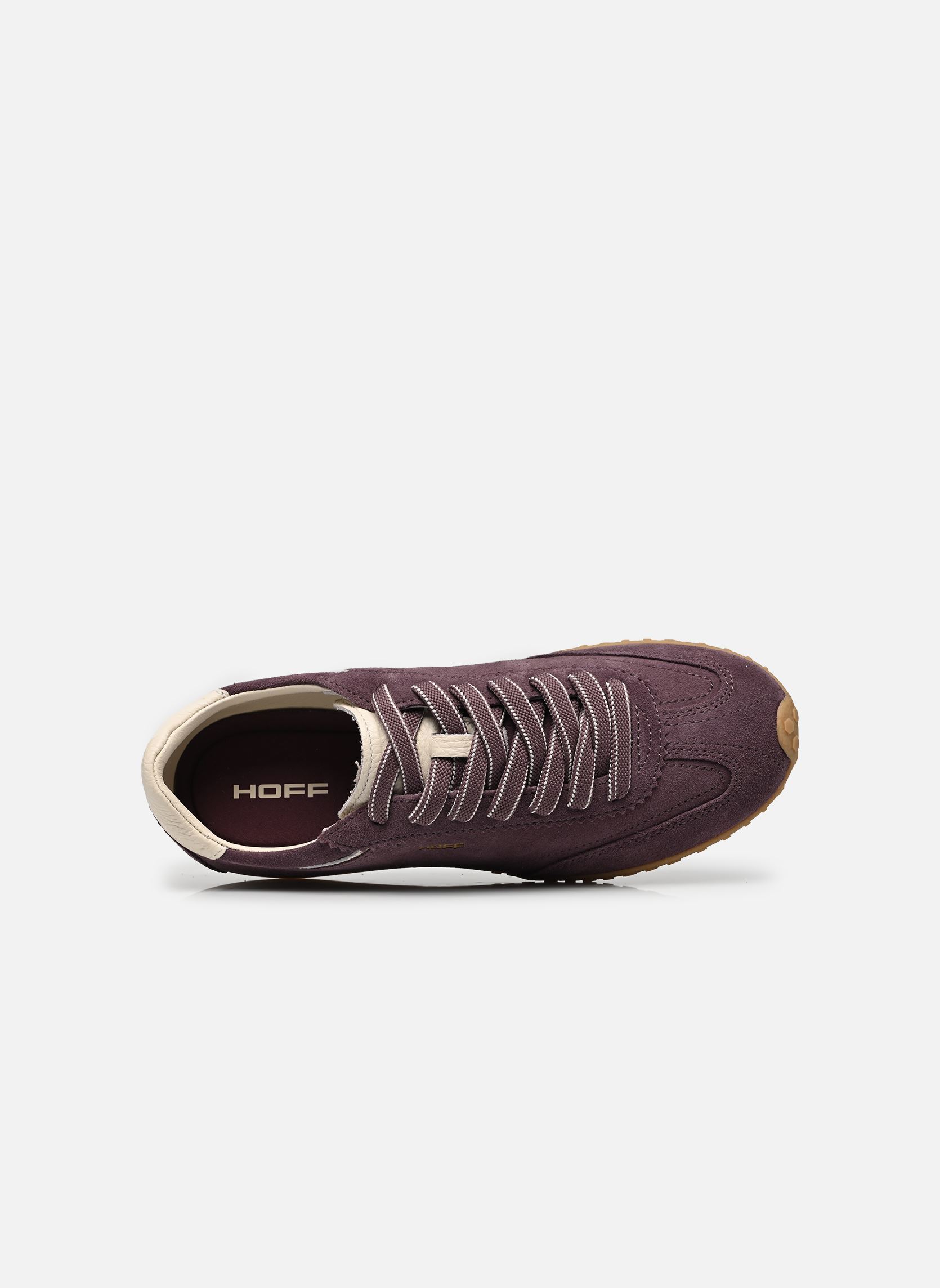 Lage sneakers BRIDGE Full Leather dames paars Hoff Lage sneakers BRIDGE Full Leather dames paars AUBERGINE