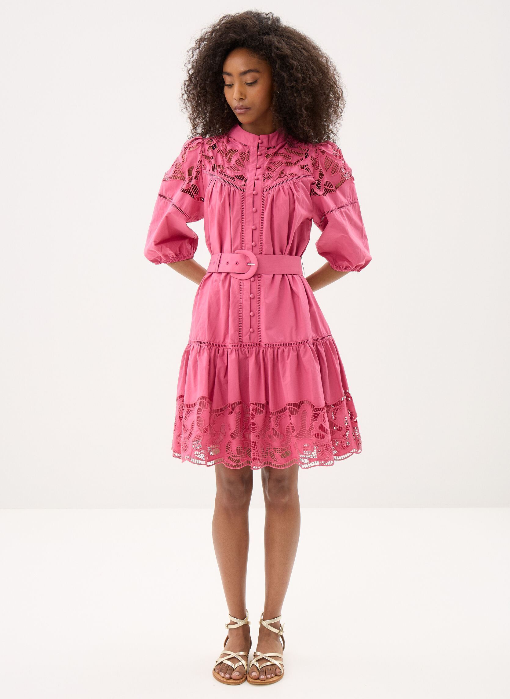 Jurken Caty dames roze Suncoo Jurken Caty dames roze Bois de rose