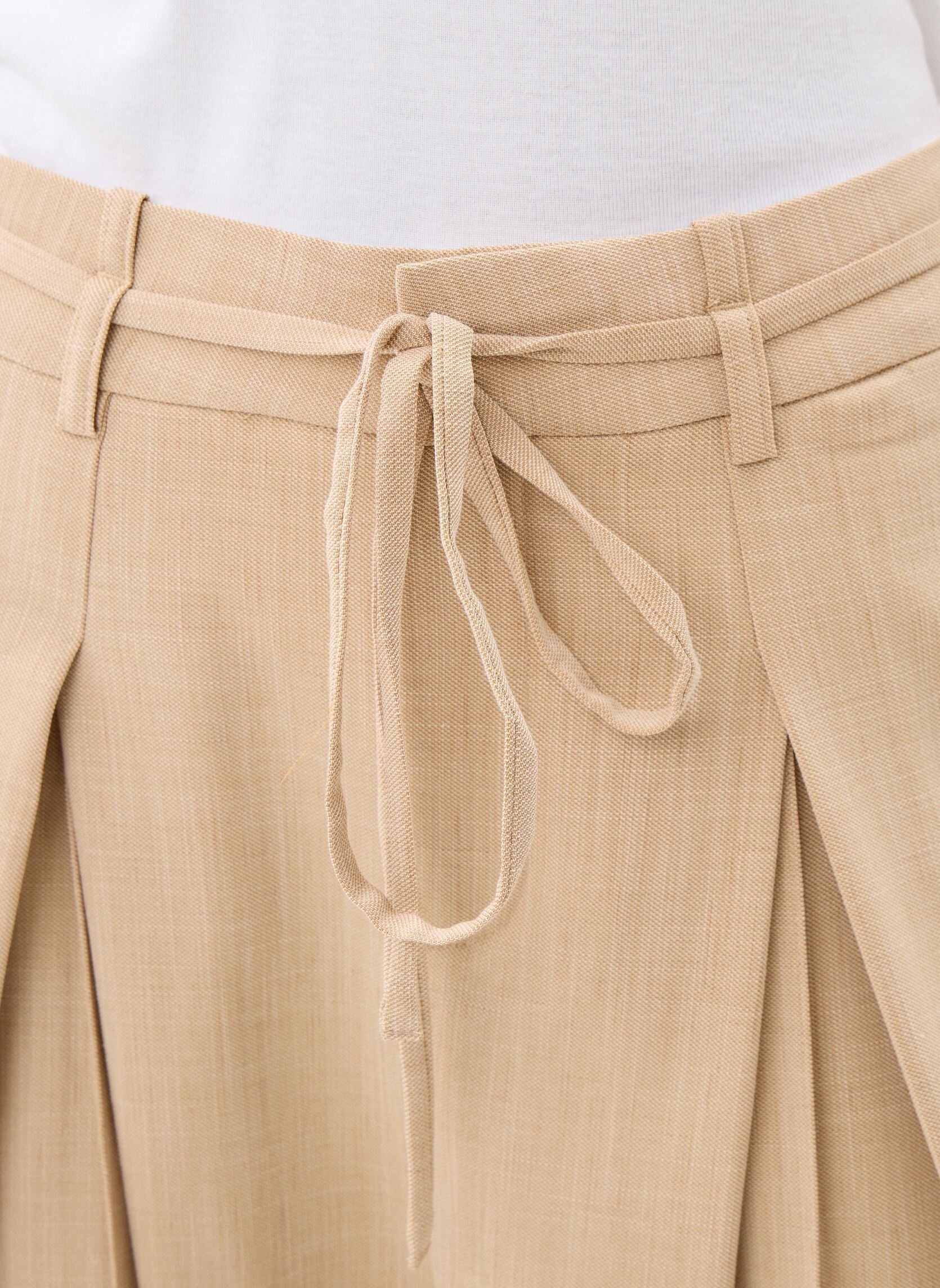 Wijde broeken Jeff dames beige Suncoo Wijde broeken Jeff dames beige Beige