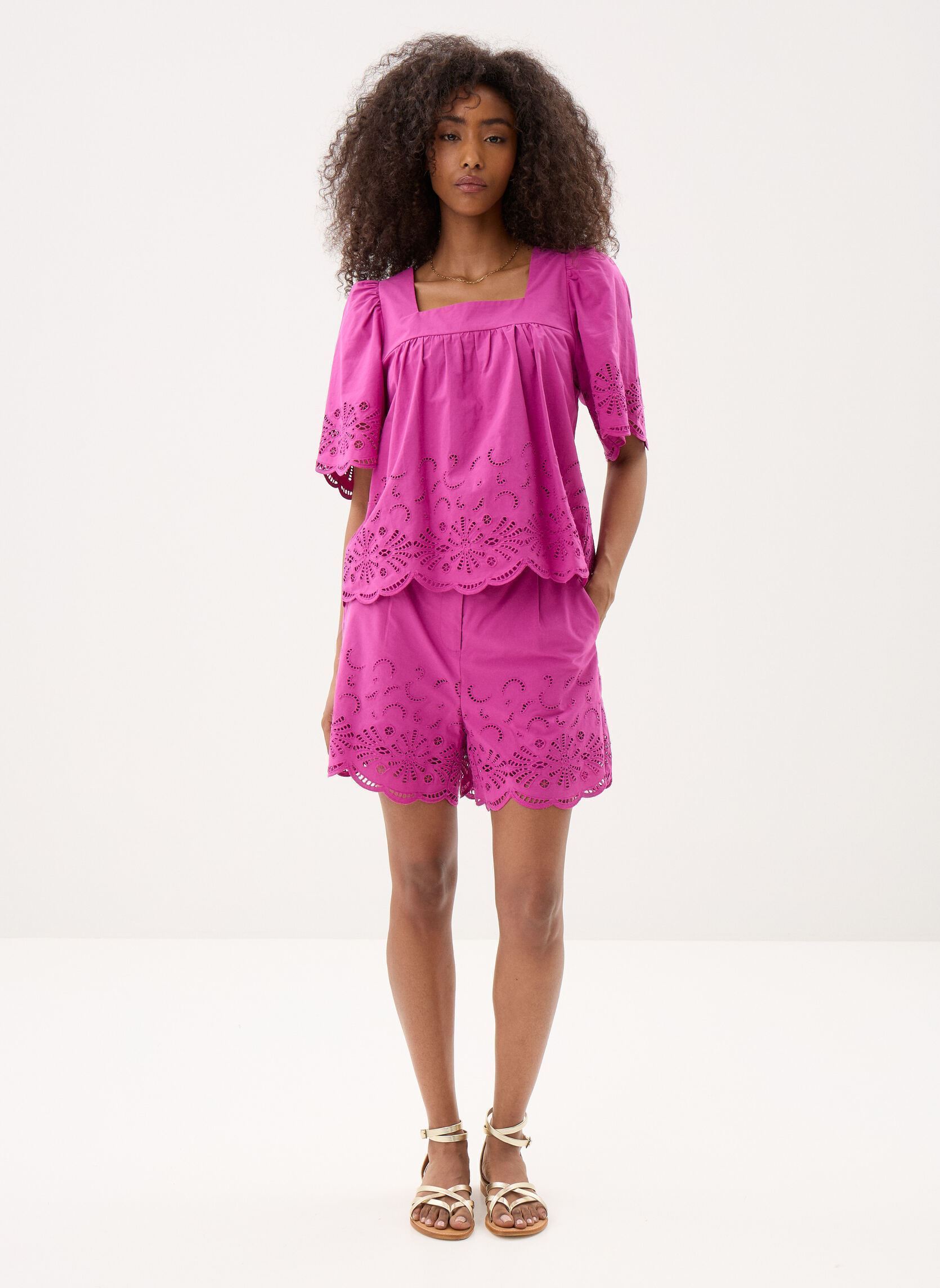 Blusen Lucy damen rosa Suncoo Blusen Lucy damen rosa Framboise