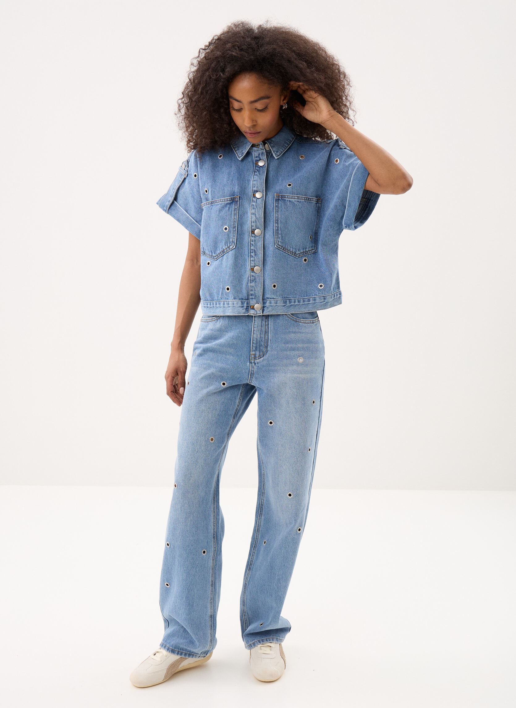 Jeansjacken Lord damen blau Suncoo Jeansjacken Lord damen blau JEANS CLAIR