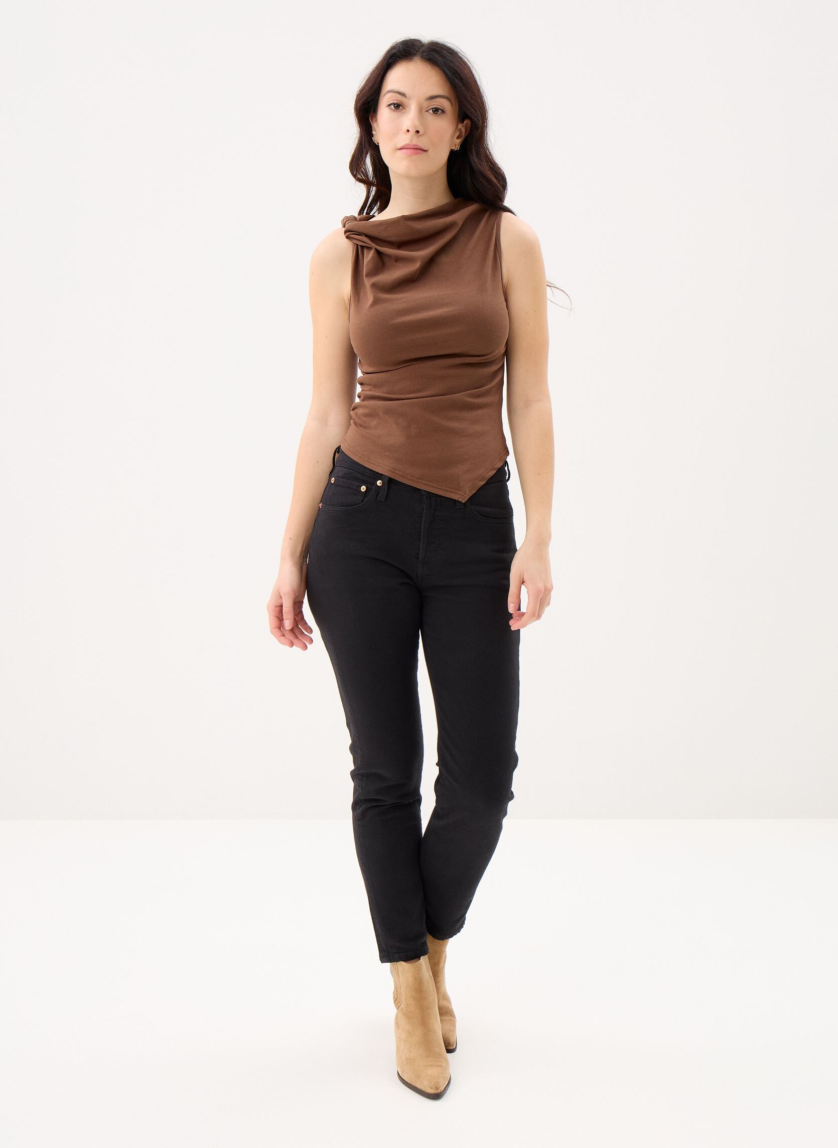 Tops Migili femme marron Suncoo Tops Migili femme marron Choco