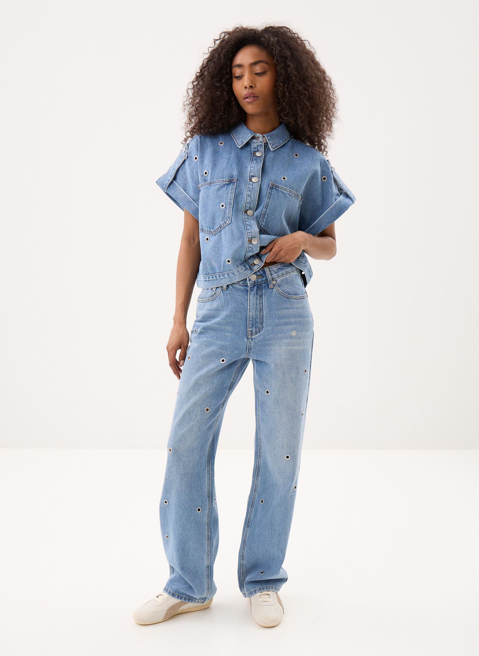 Rechte jeans / Straight Leg Jeans Rayan dames blauw Suncoo Rechte jeans / Straight Leg Jeans Rayan dames blauw JEANS CLAIR
