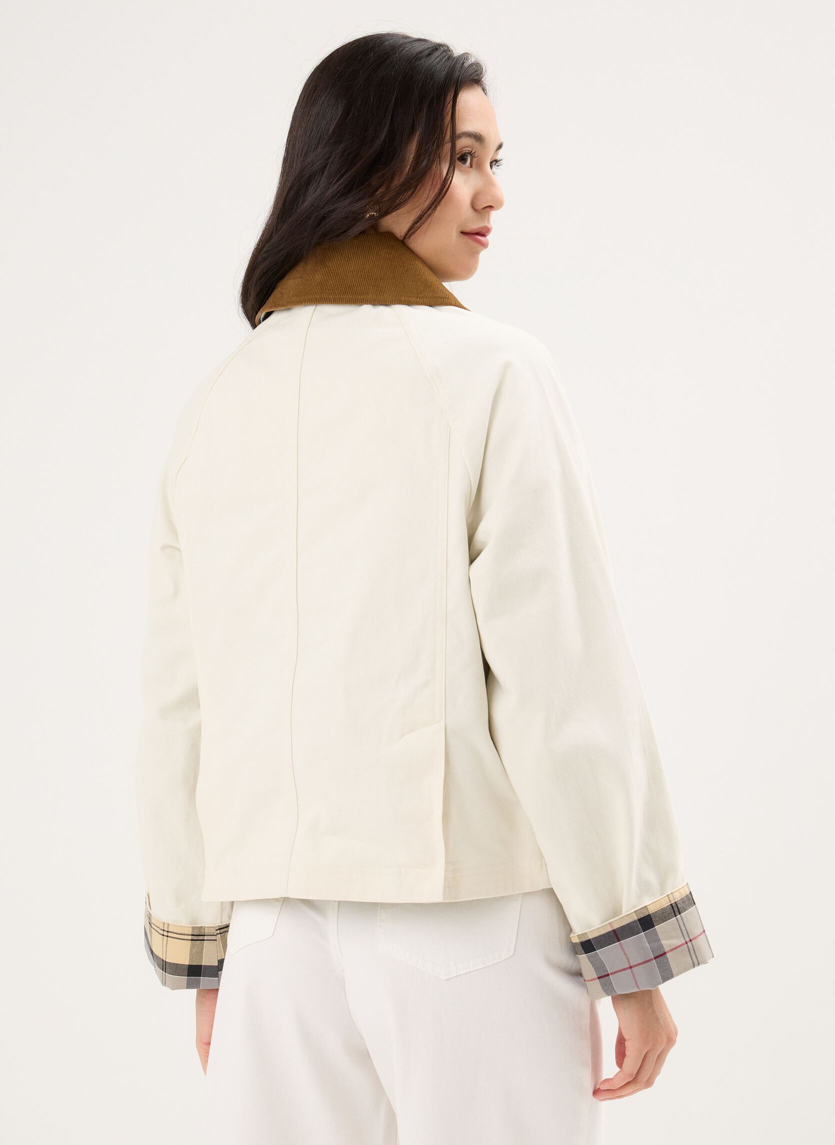 Winterjas Cropped Beadnell Casual Jacket dames wit Barbour Winterjas Cropped Beadnell Casual Jacket dames wit LIGHT PEARL/DRESS/BEIGE