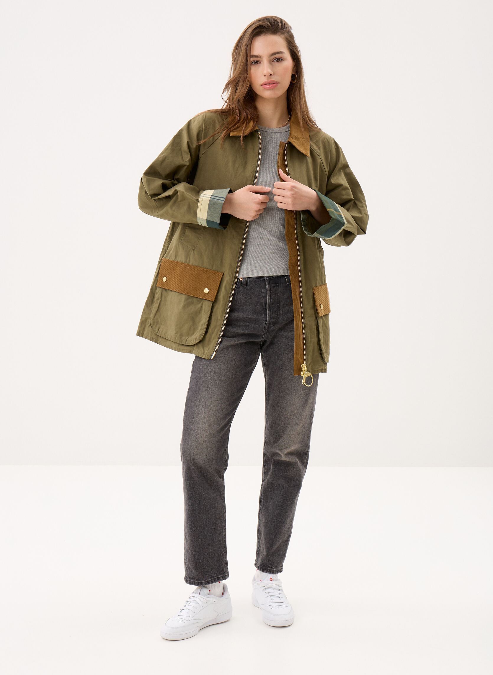Winterjas Laneshaw Casual Jacket dames groen Barbour Winterjas Laneshaw Casual Jacket dames groen DUSKY GREEN / ANCIENT