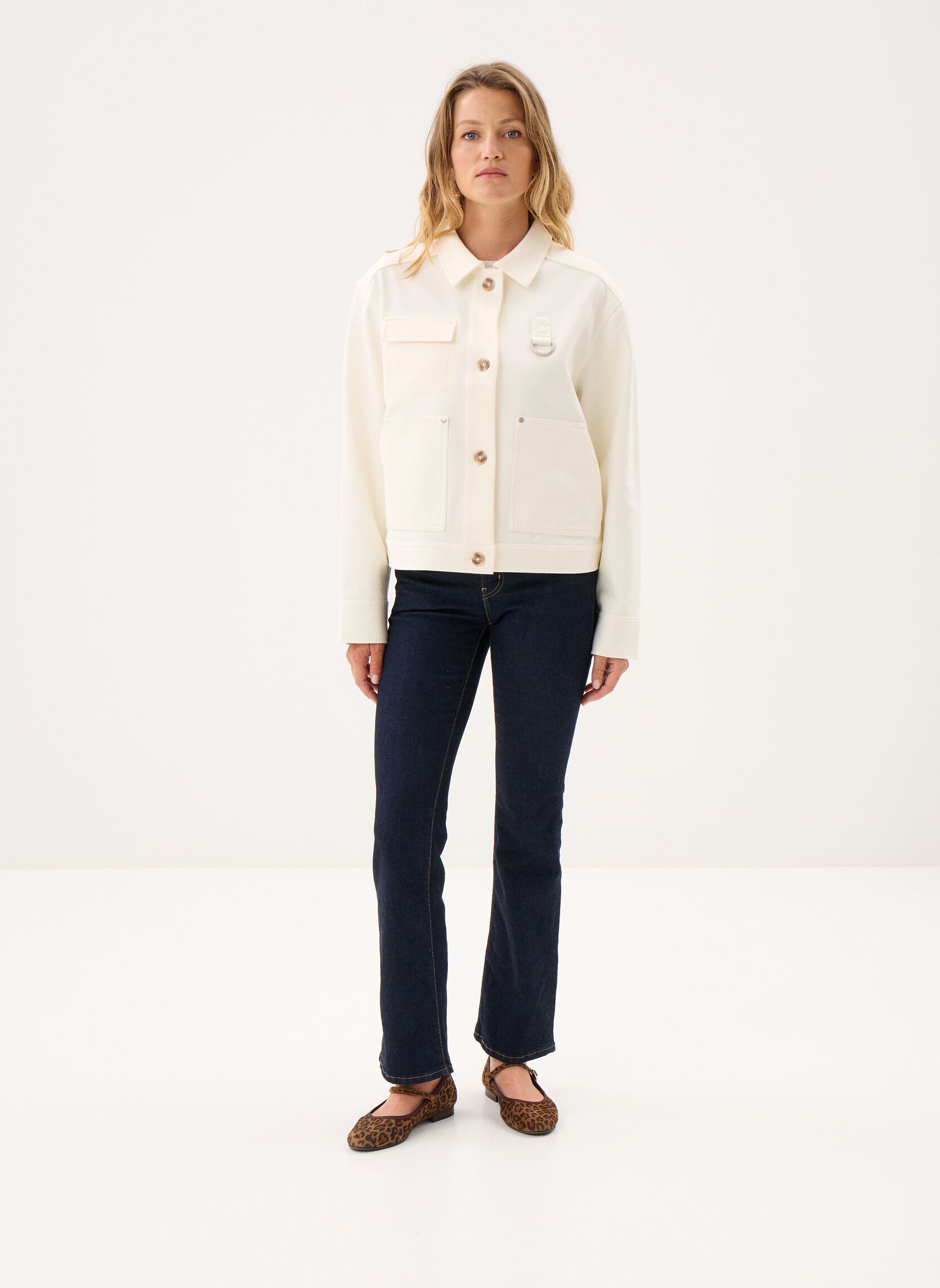 Winterjas Kirby Overshirt dames wit Barbour Winterjas Kirby Overshirt dames wit ECRU