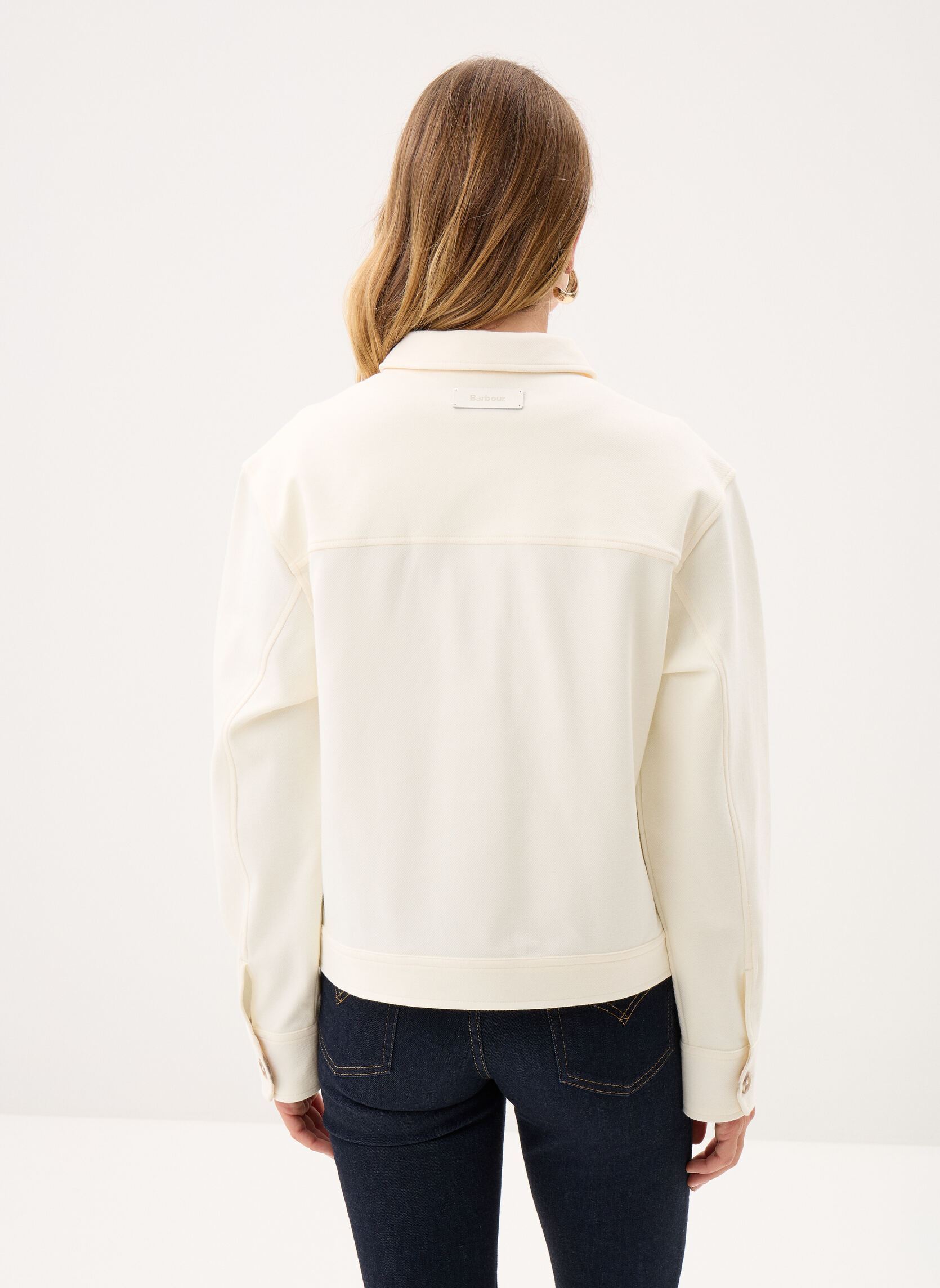 Winterjas Kirby Overshirt dames wit Barbour Winterjas Kirby Overshirt dames wit ECRU