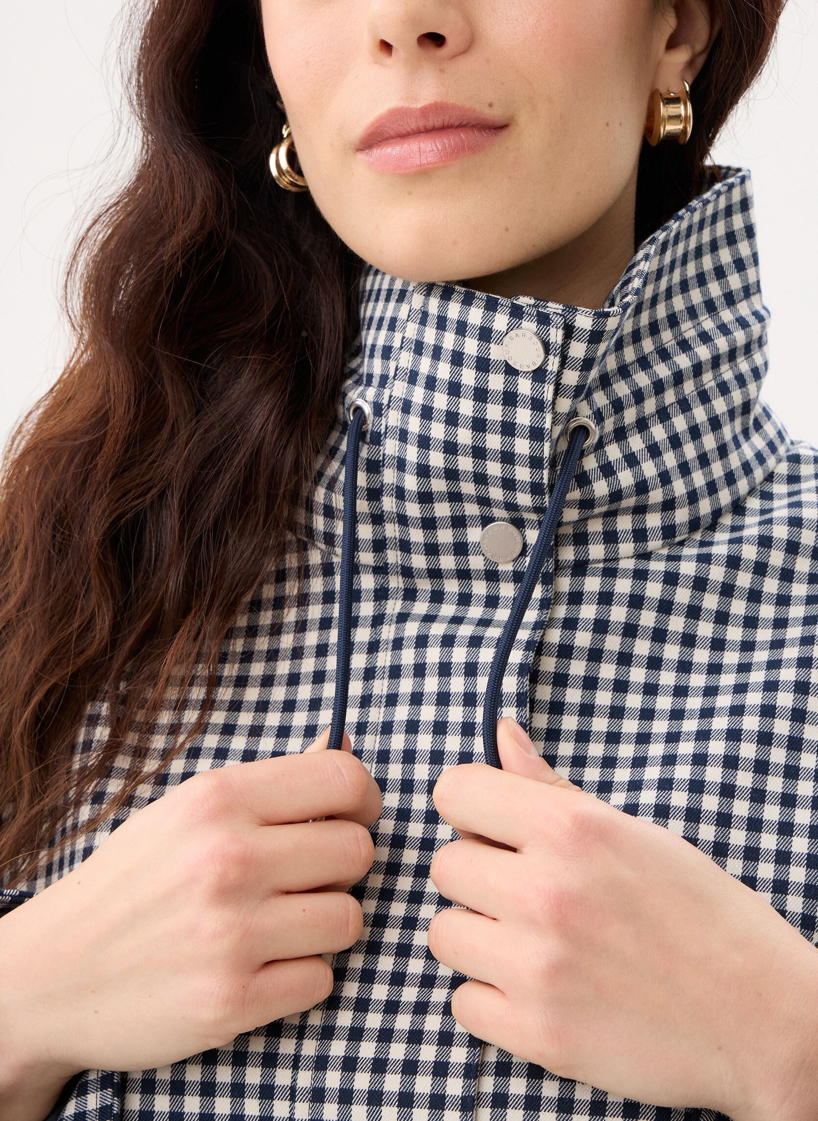 Parkas Bronwyn Check Showerproof Jacket femme gris Barbour Parkas Bronwyn Check Showerproof Jacket femme gris NAVY GINGHAM