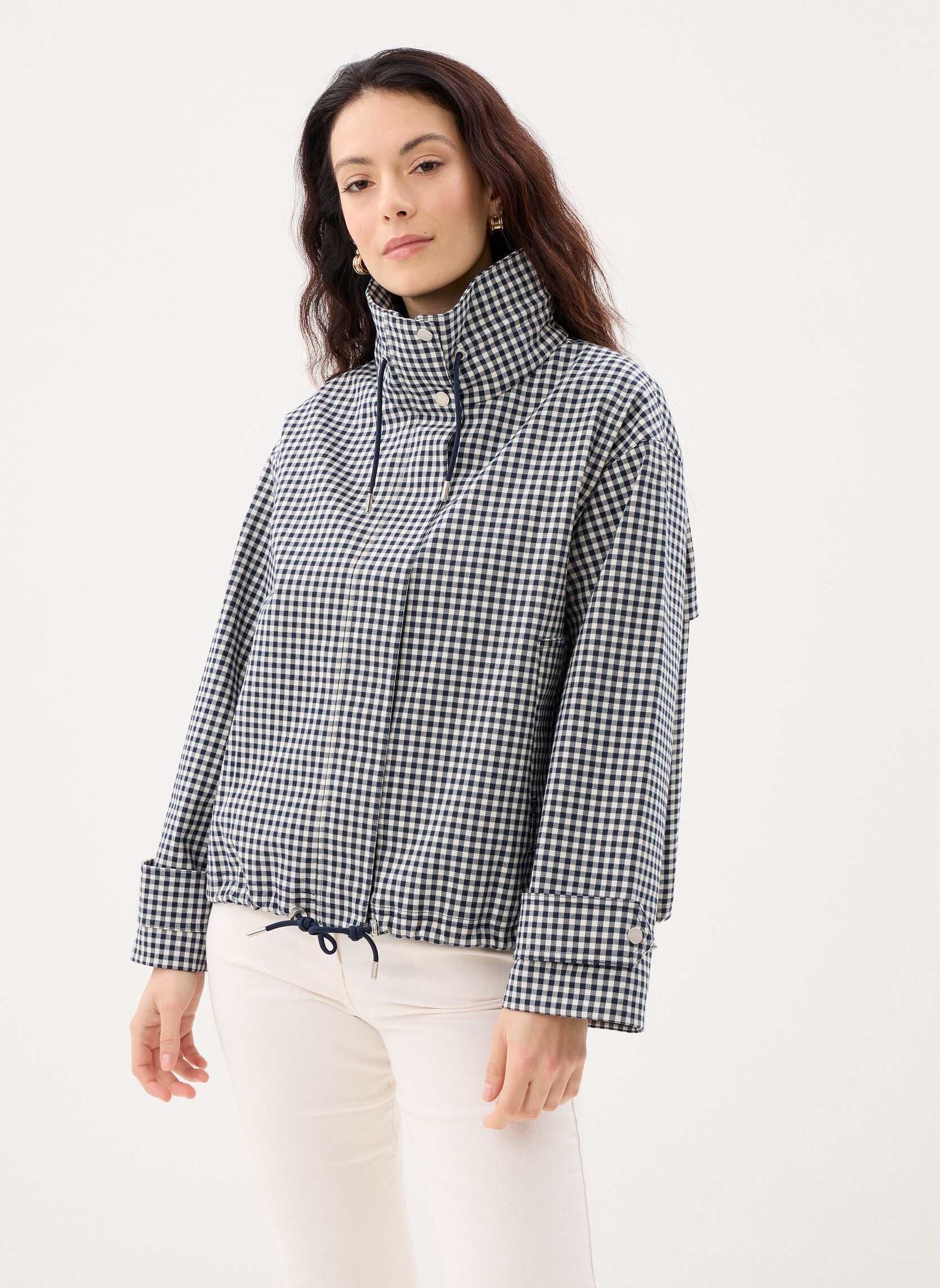 Parkas Bronwyn Check Showerproof Jacket femme gris Barbour Parkas Bronwyn Check Showerproof Jacket femme gris NAVY GINGHAM