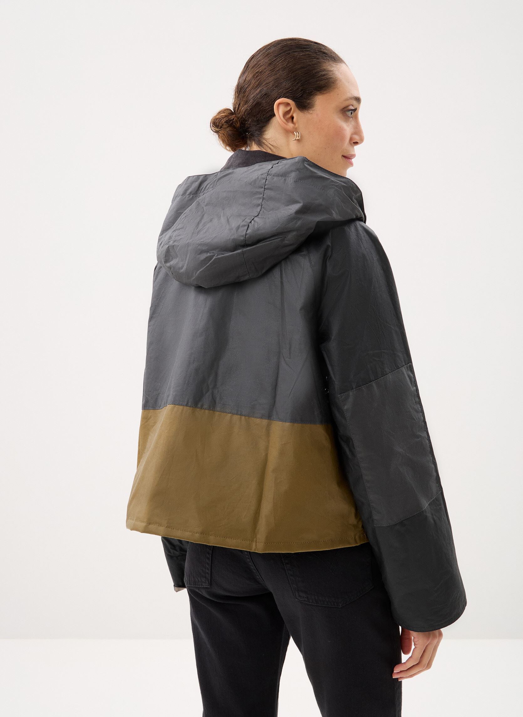 Winterjas Liza Wax Jacket dames zwart Barbour Winterjas Liza Wax Jacket dames zwart BLACK/GREY/SAND/DRESS