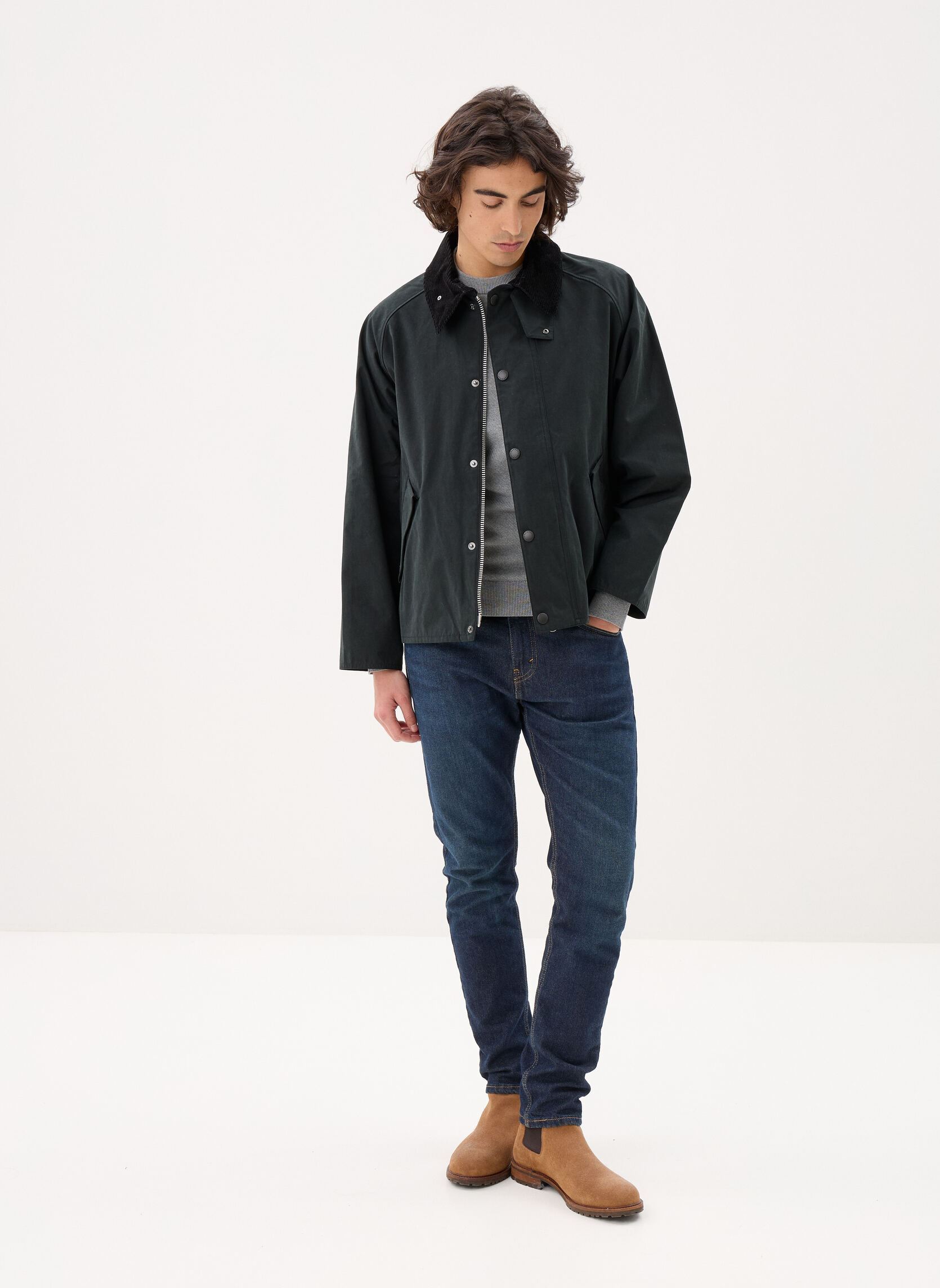 Winterjas Os Transporter Casual Jacket heren zwart Barbour Winterjas Os Transporter Casual Jacket heren zwart BLACK