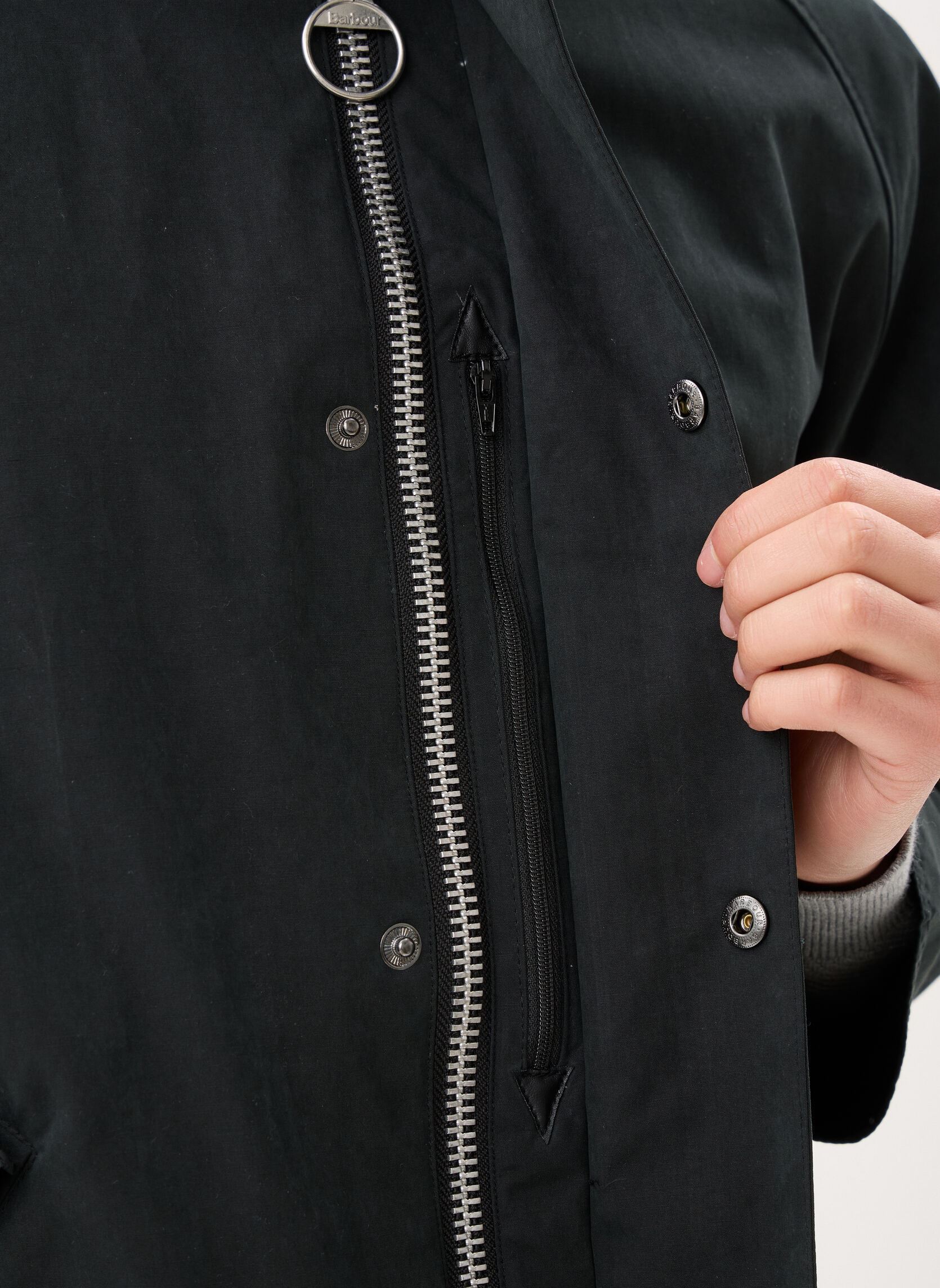 Winterjas Os Transporter Casual Jacket heren zwart Barbour Winterjas Os Transporter Casual Jacket heren zwart BLACK