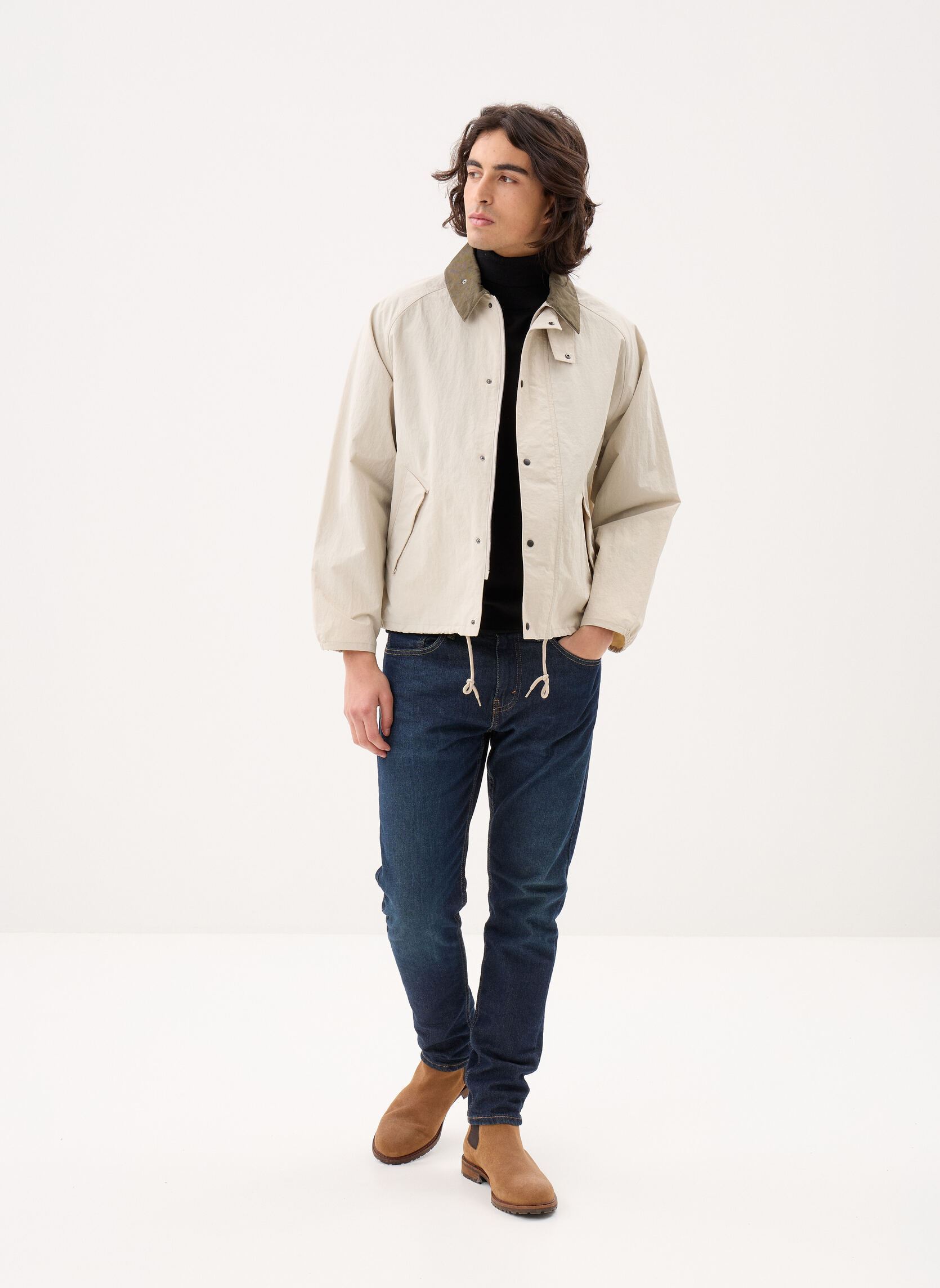 Winterjas Transport Nylon Casual Jacket heren wit Barbour Winterjas Transport Nylon Casual Jacket heren wit MIST