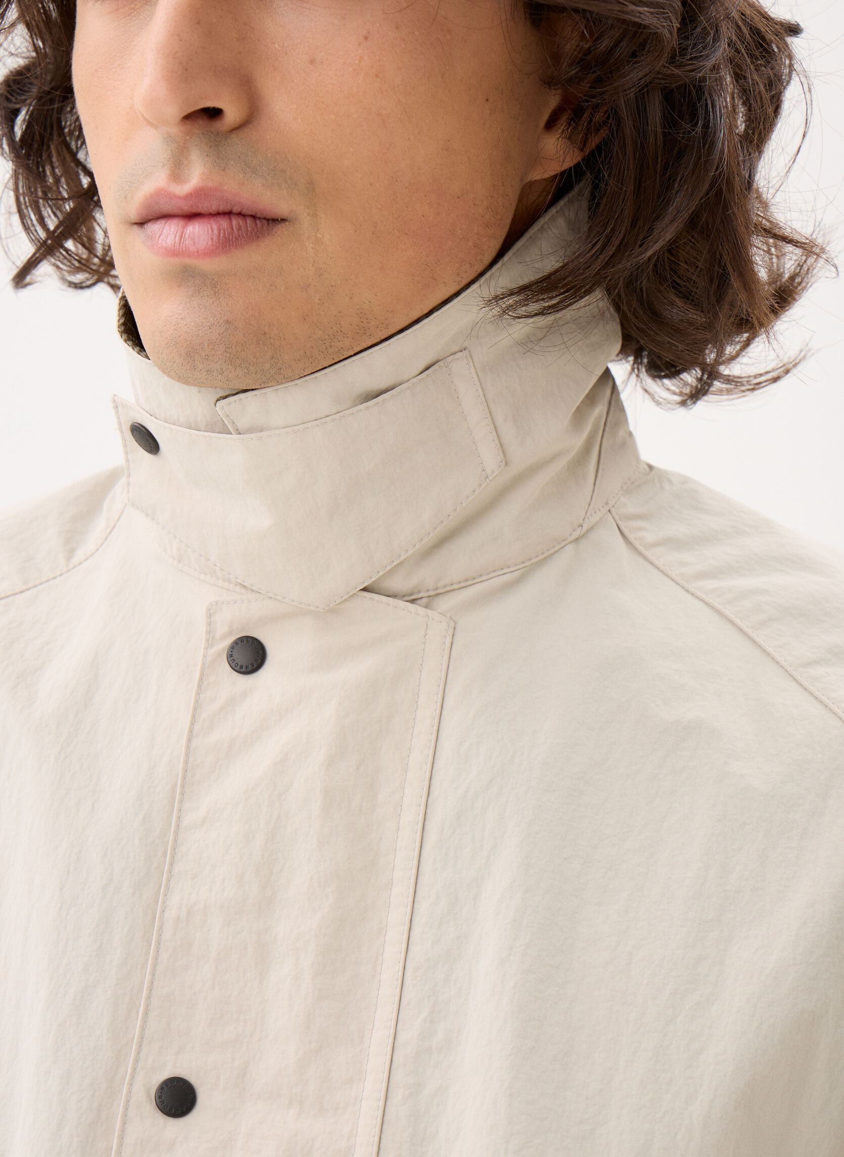 Winterjas Transport Nylon Casual Jacket heren wit Barbour Winterjas Transport Nylon Casual Jacket heren wit MIST