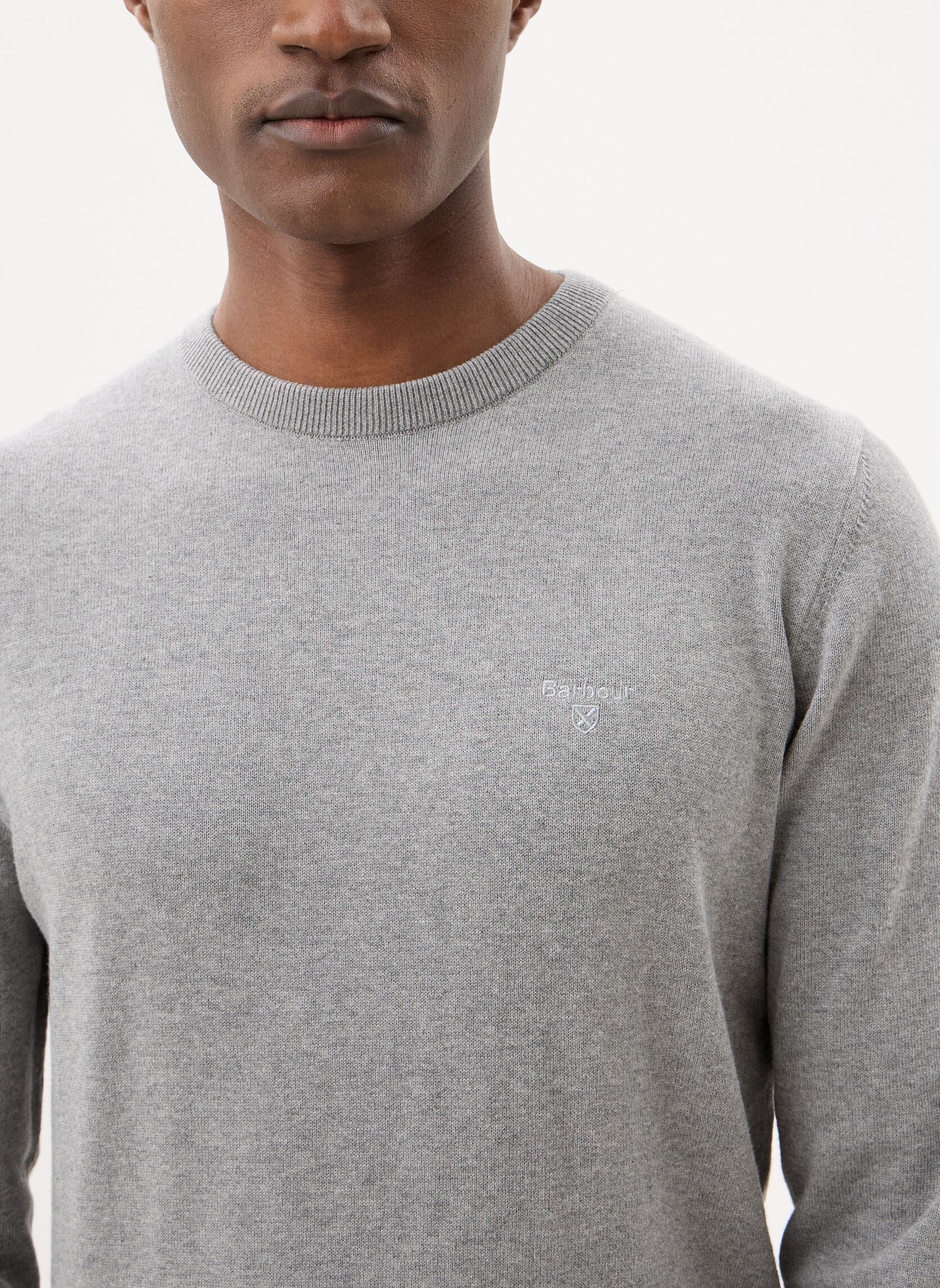 Sweatshirts Pima Cotton Crew Neck Sweater herren grau Barbour Sweatshirts Pima Cotton Crew Neck Sweater herren grau GREY