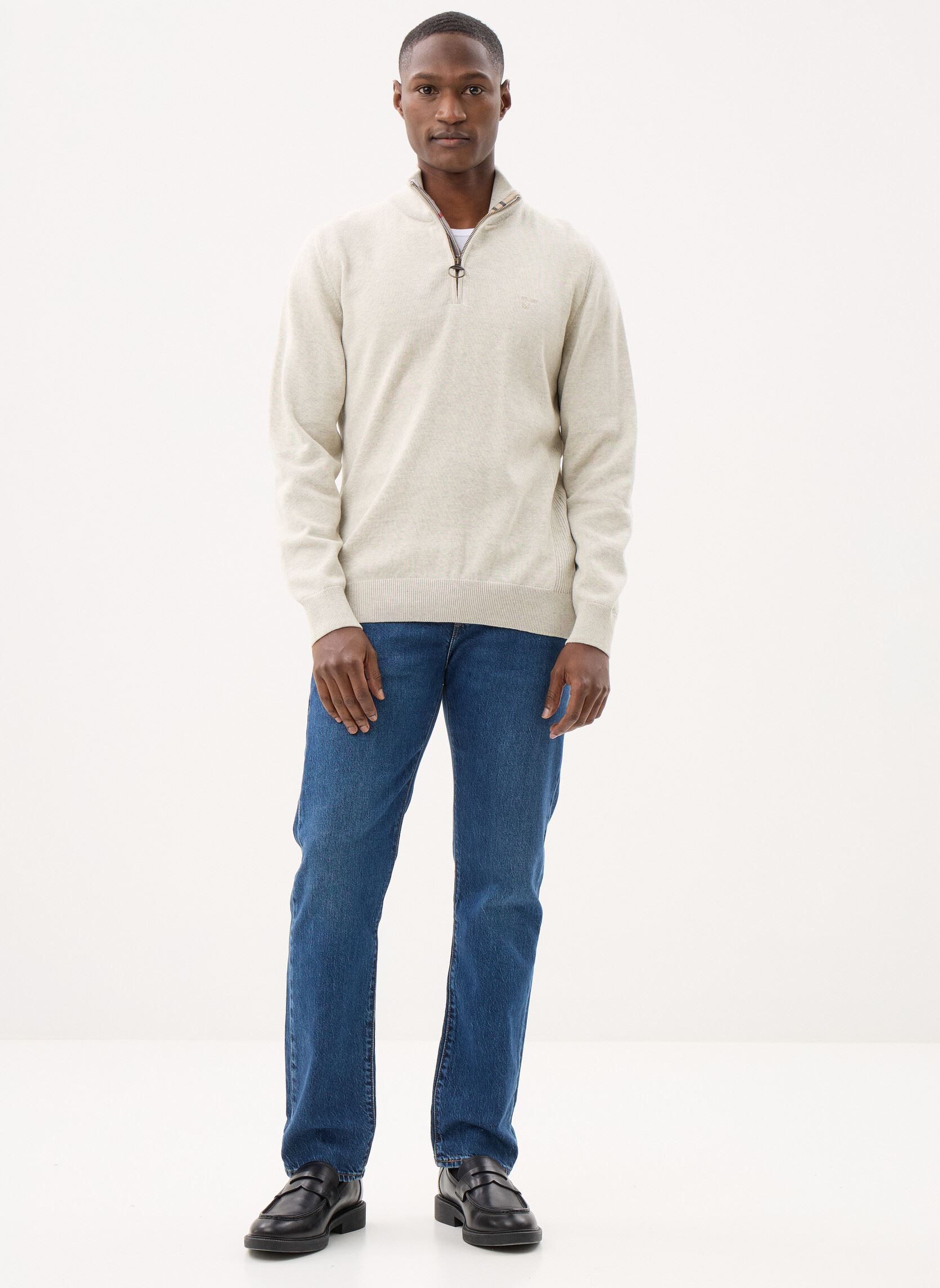 Truien Cotton Half Zip Knitted Jumper heren wit Barbour Truien Cotton Half Zip Knitted Jumper heren wit NEUTRAL