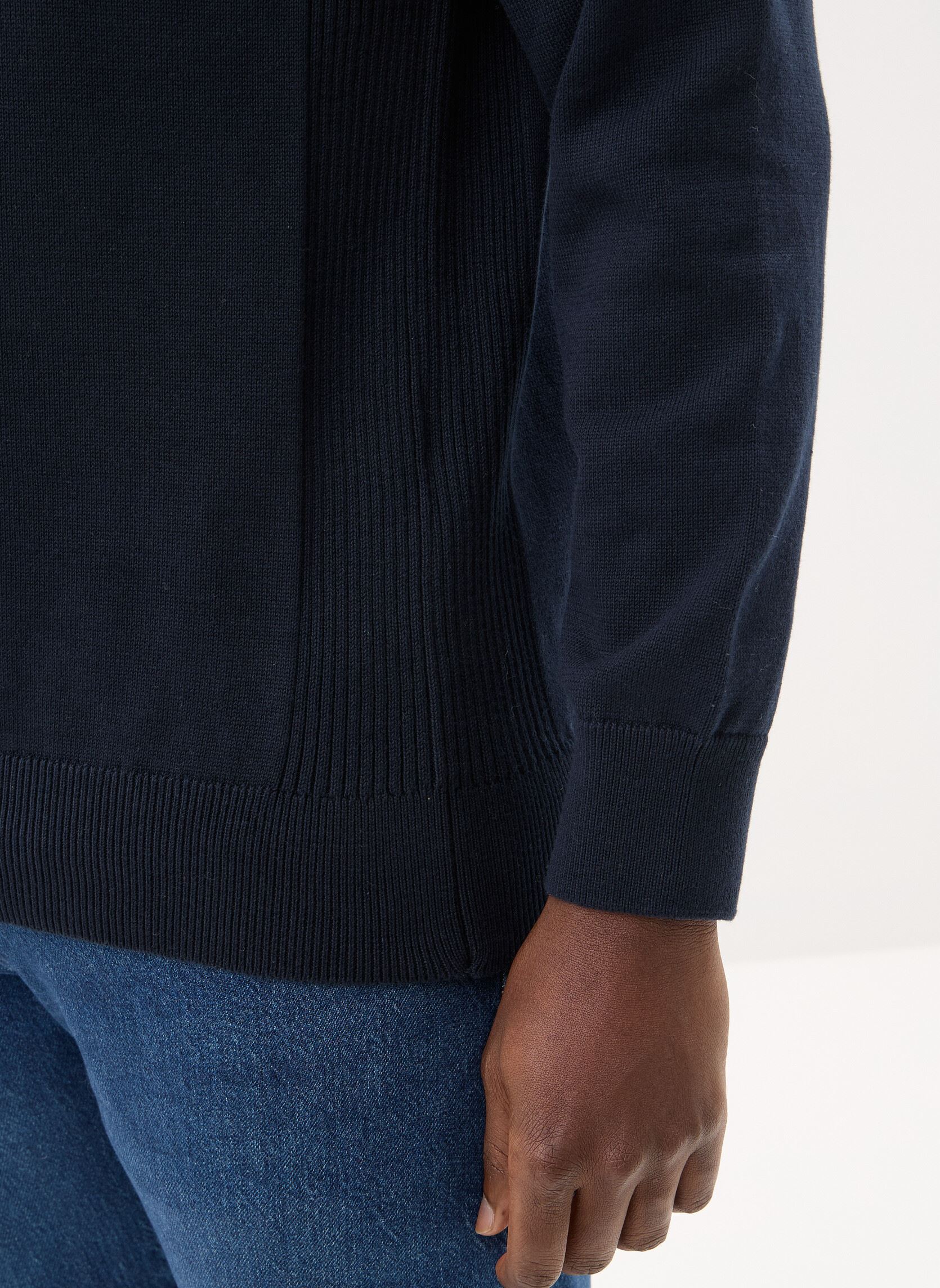 Truien Cotton Half Zip Knitted Jumper heren blauw Barbour Truien Cotton Half Zip Knitted Jumper heren blauw NAVY