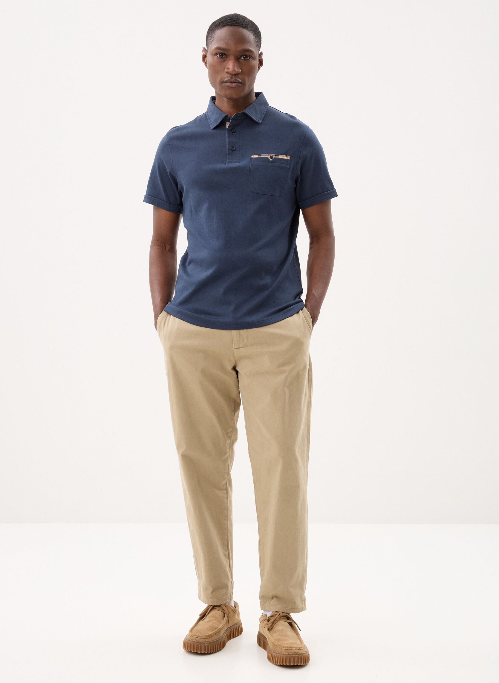 T-shirts met korte mouwen Premium Corpatch Tailored Polo Shirt heren blauw Barbour T-shirts met korte mouwen Premium Corpatch Tailored Polo Shirt heren blauw NAVY