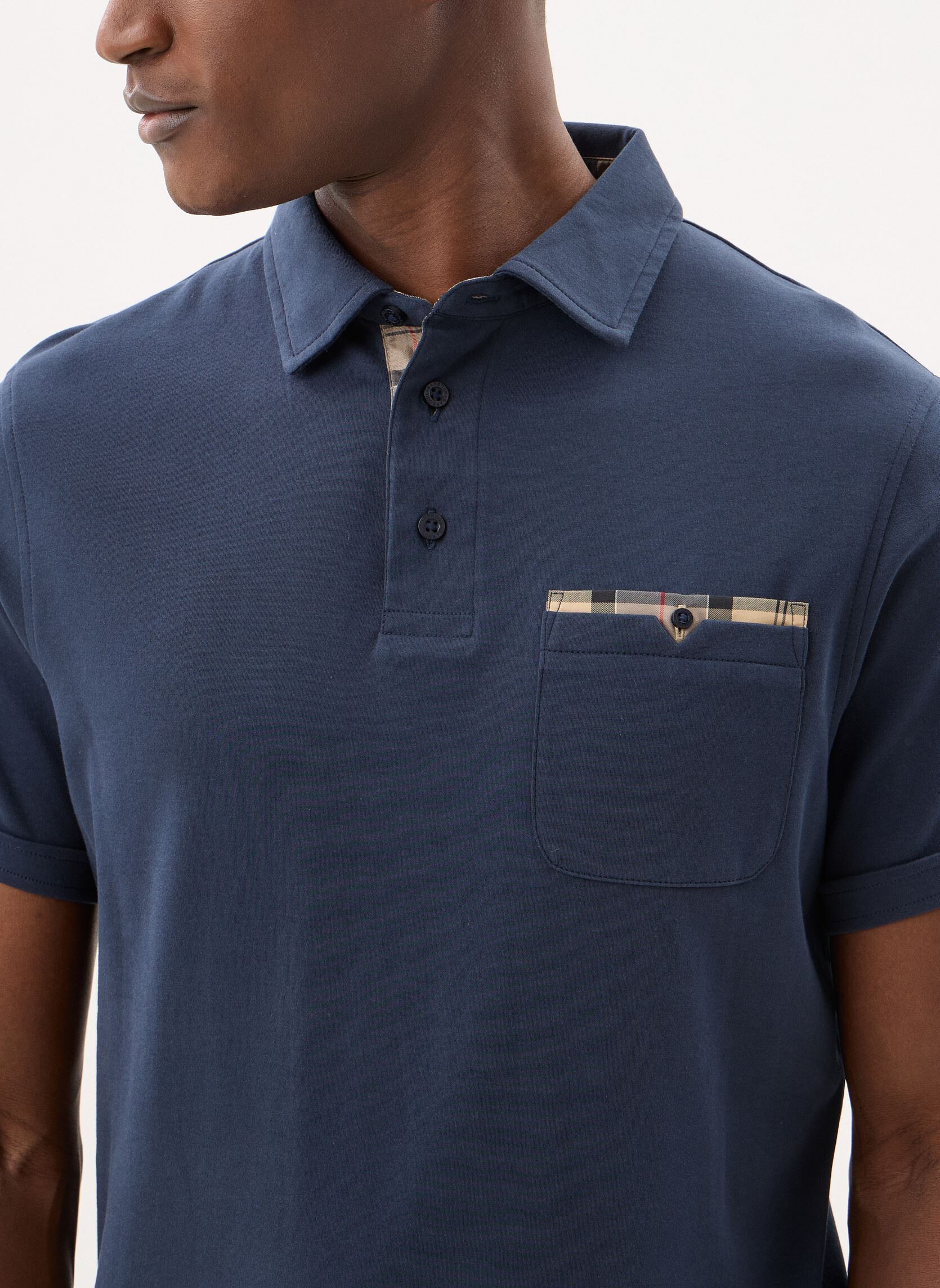 T-shirts met korte mouwen Premium Corpatch Tailored Polo Shirt heren blauw Barbour T-shirts met korte mouwen Premium Corpatch Tailored Polo Shirt heren blauw NAVY