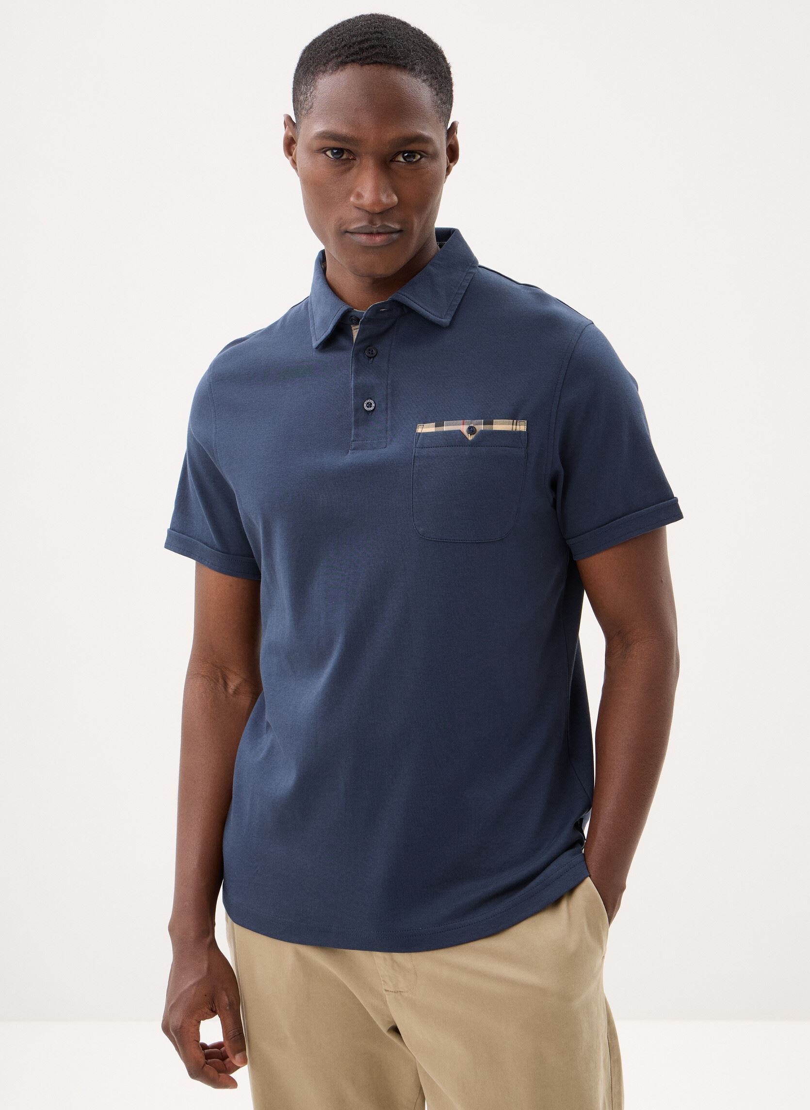 T-shirts met korte mouwen Premium Corpatch Tailored Polo Shirt heren blauw Barbour T-shirts met korte mouwen Premium Corpatch Tailored Polo Shirt heren blauw NAVY