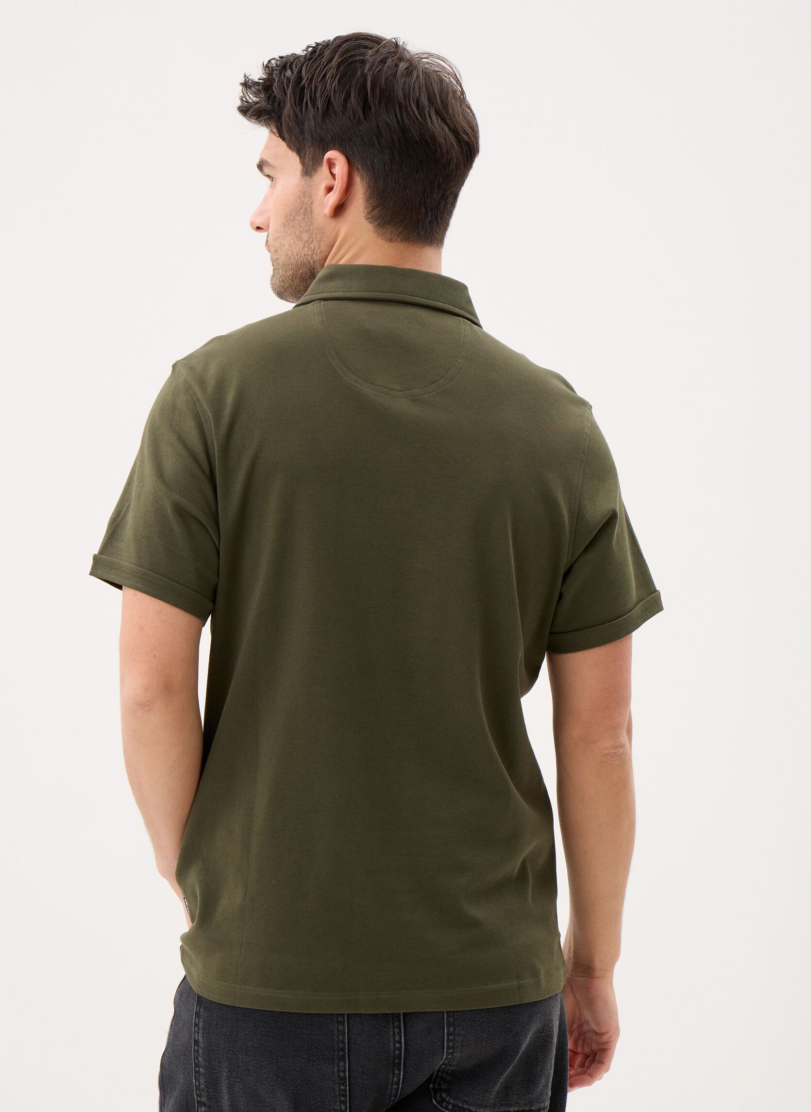 Tee-shirts manches courtes Premium Corpatch Tailored Polo Shirt homme vert Barbour Tee-shirts manches courtes Premium Corpatch Tailored Polo Shirt homme vert DARK OLIVE