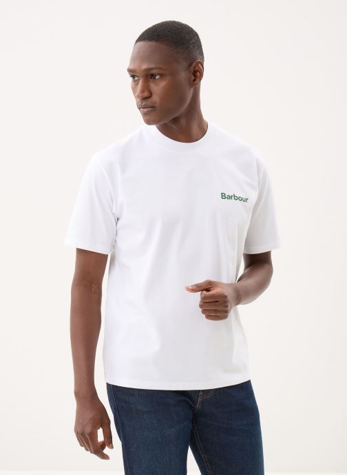 Barbour T-shirts met korte mouwen Crossby Archive Logo Os T-Shirt heren wit
