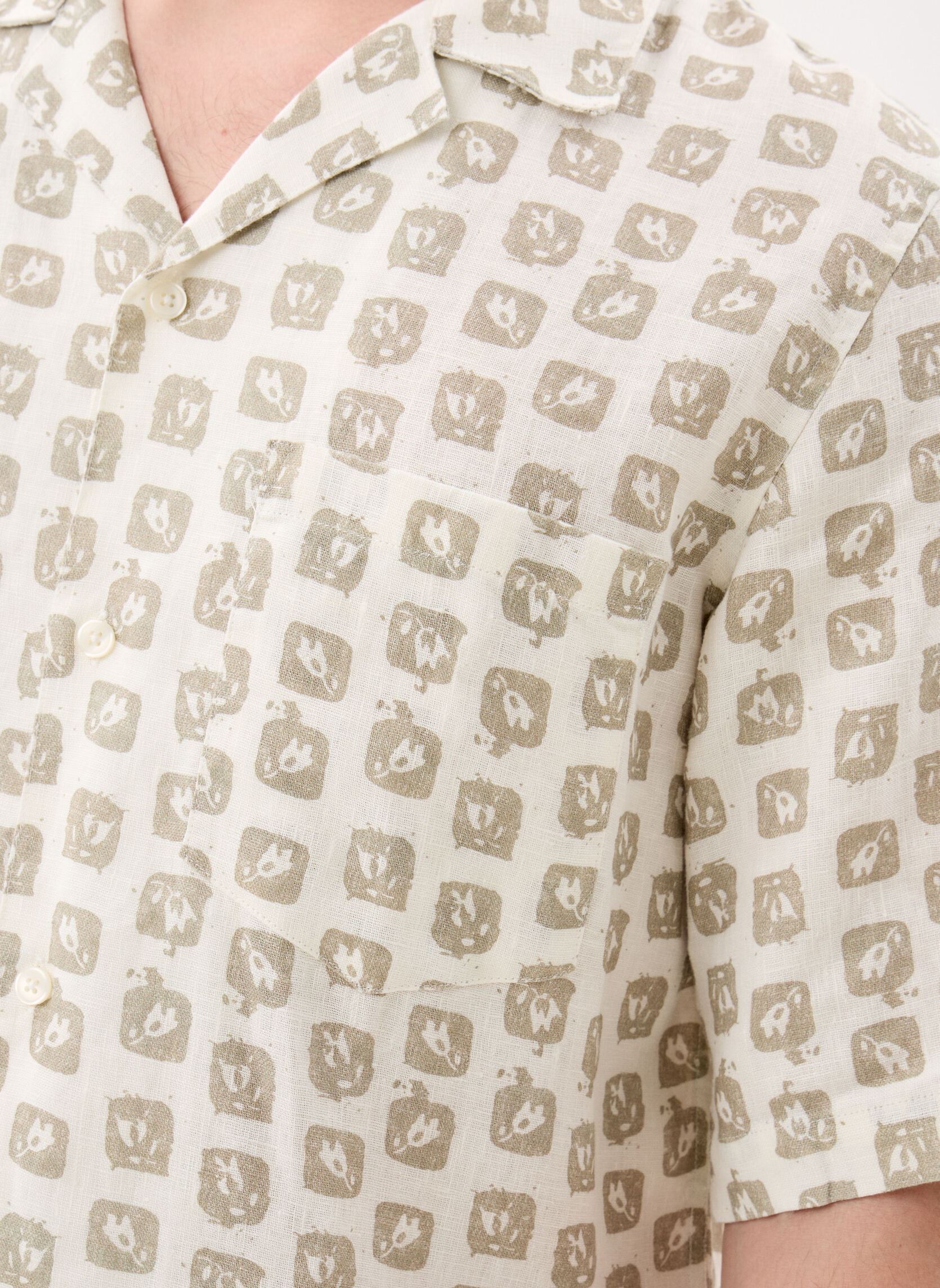 Hemden Oscar AP shirt 14329 heren wit Samsoe Samsoe Hemden Oscar AP shirt 14329 heren wit Bloom Stamp
