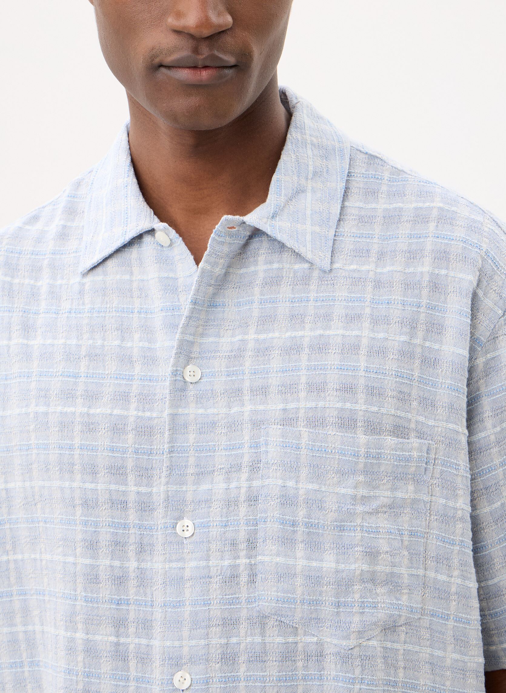 Chemises Saayo P shirt 15970 homme bleu Samsoe Samsoe Chemises Saayo P shirt 15970 homme bleu Blue Ch.