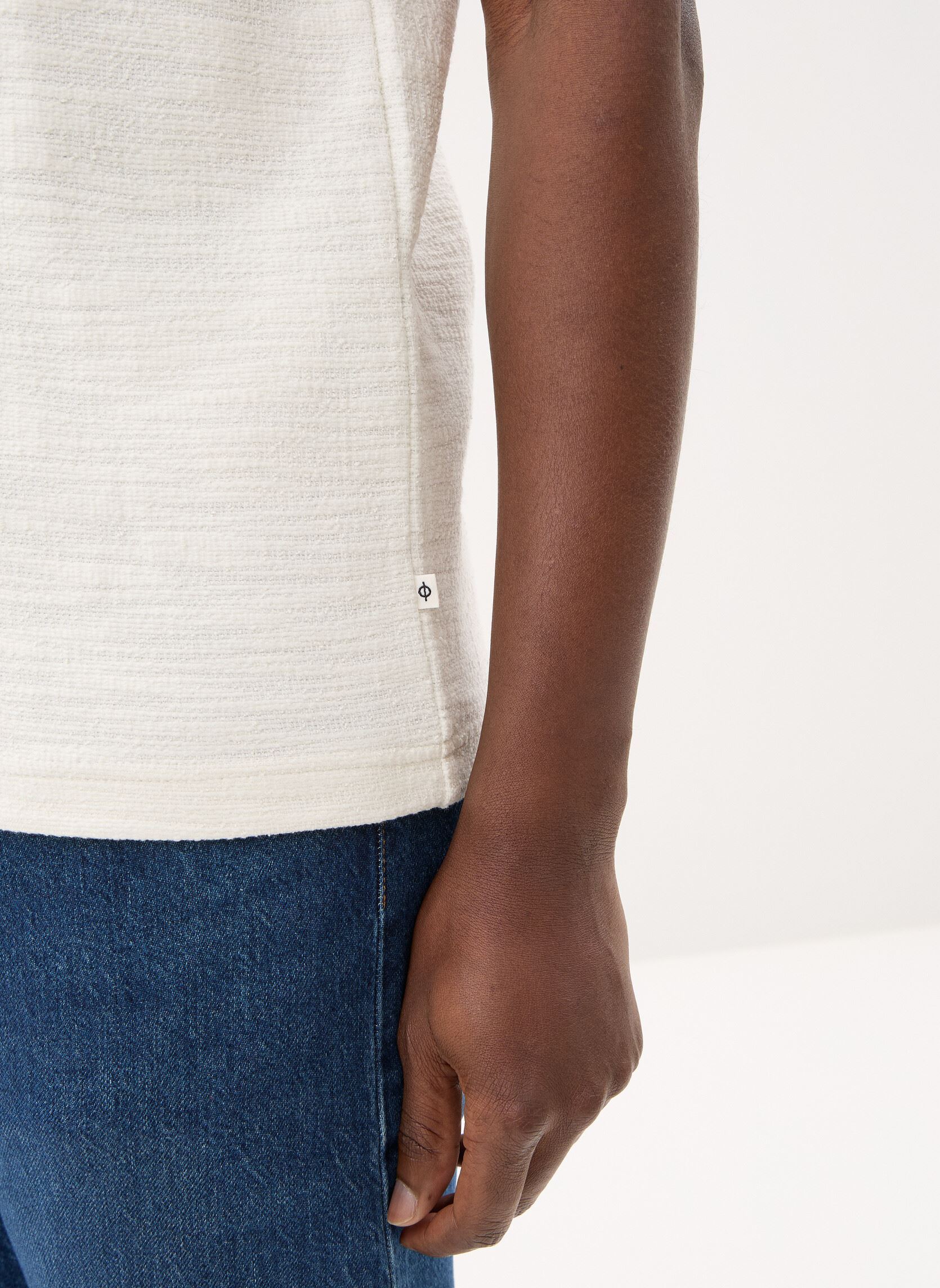 Polos manches courtes Samac v-neck polo 15974 homme blanc Samsoe Samsoe Polos manches courtes Samac v-neck polo 15974 homme blanc Clear Cream