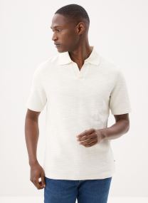 Polos manches courtes Samac v-neck polo 15974 homme blanc