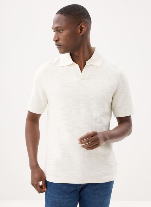 Samsoe Samsoe Polos manches courtes Samac v-neck polo 15974 homme blanc