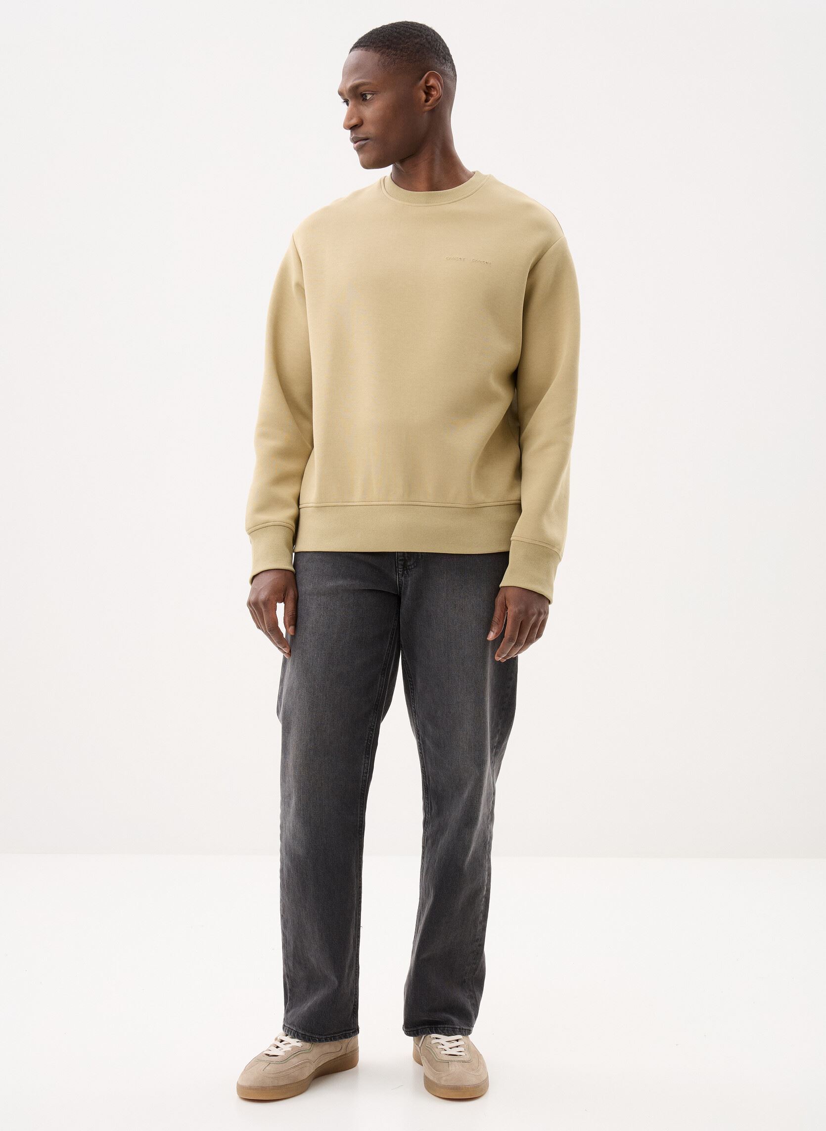 Sweatshirts Saethan sweatshirt 15921 heren beige Samsoe Samsoe Sweatshirts Saethan sweatshirt 15921 heren beige Olive Gray