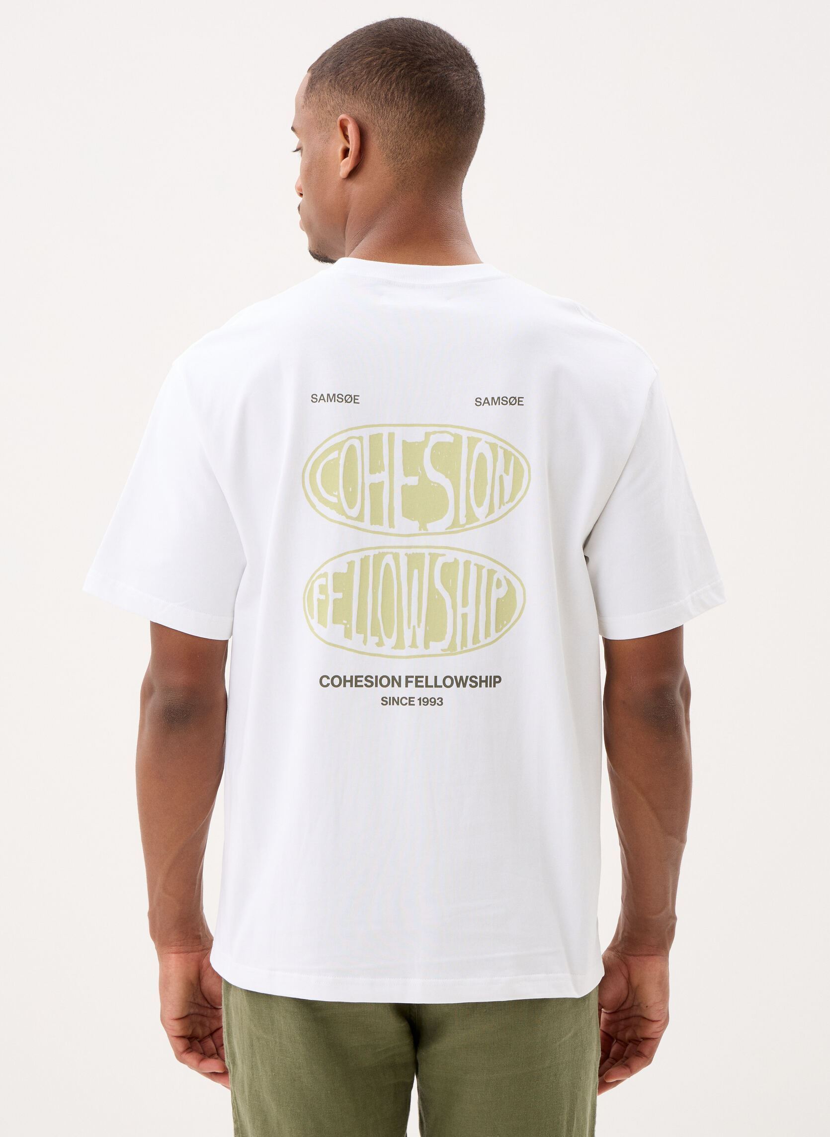 Tee-shirts manches courtes Sacohen t-shirt 11725 homme blanc Samsoe Samsoe Tee-shirts manches courtes Sacohen t-shirt 11725 homme blanc Green Stamp