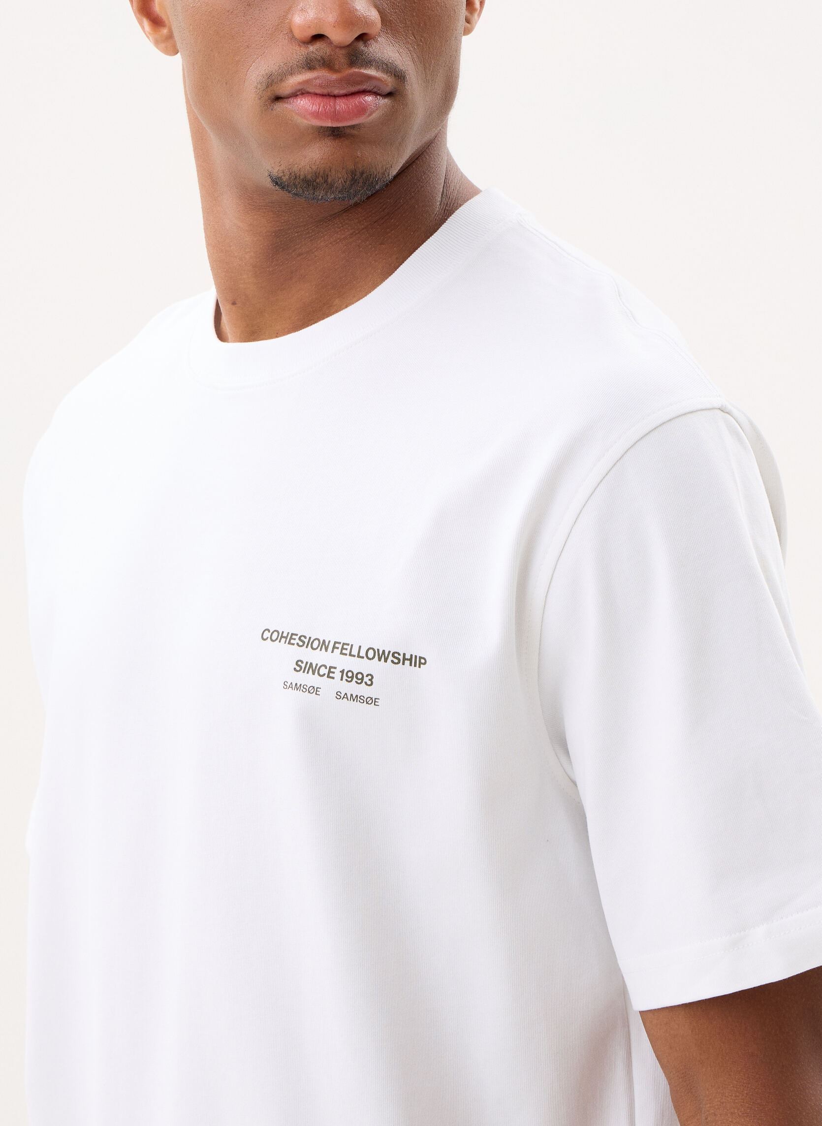 Tee-shirts manches courtes Sacohen t-shirt 11725 homme blanc Samsoe Samsoe Tee-shirts manches courtes Sacohen t-shirt 11725 homme blanc Green Stamp