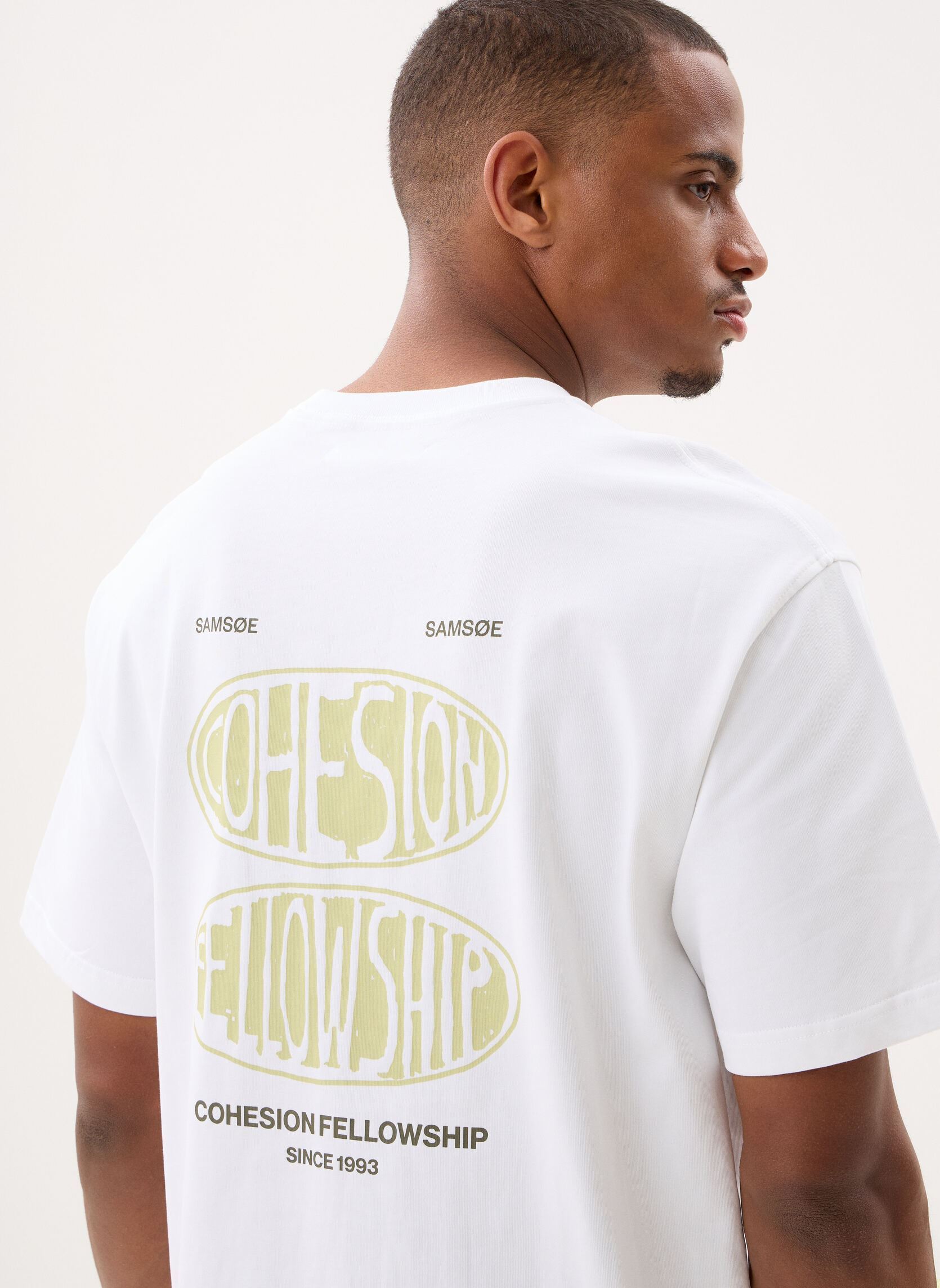 Tee-shirts manches courtes Sacohen t-shirt 11725 homme blanc Samsoe Samsoe Tee-shirts manches courtes Sacohen t-shirt 11725 homme blanc Green Stamp