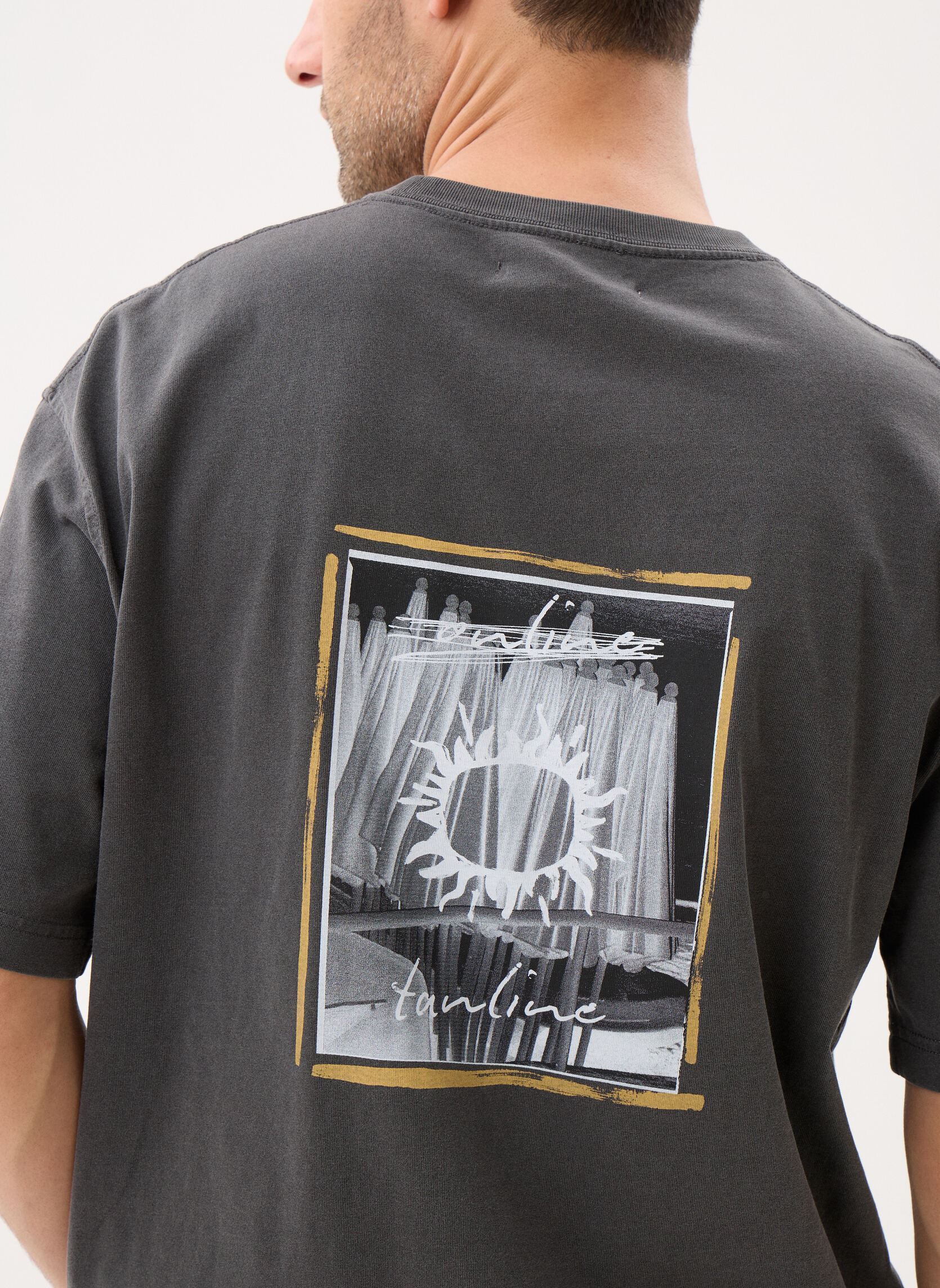Tee-shirts manches courtes Sagergei t-shirt 15489 homme gris Samsoe Samsoe Tee-shirts manches courtes Sagergei t-shirt 15489 homme gris Black tanline